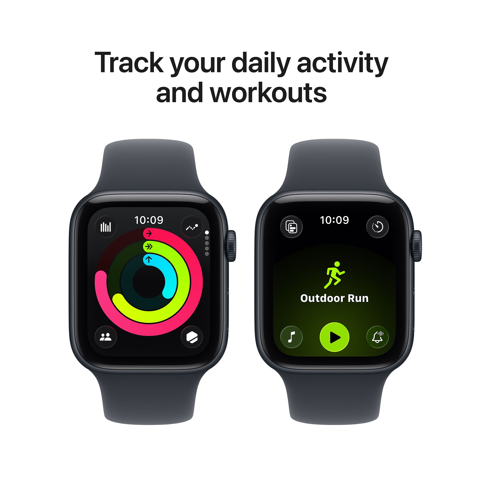 Apple Watch SE GPS with Midnight Sport Band S/M (44mm Retina LTPO OLED  Display, Midnight Aluminium Case)