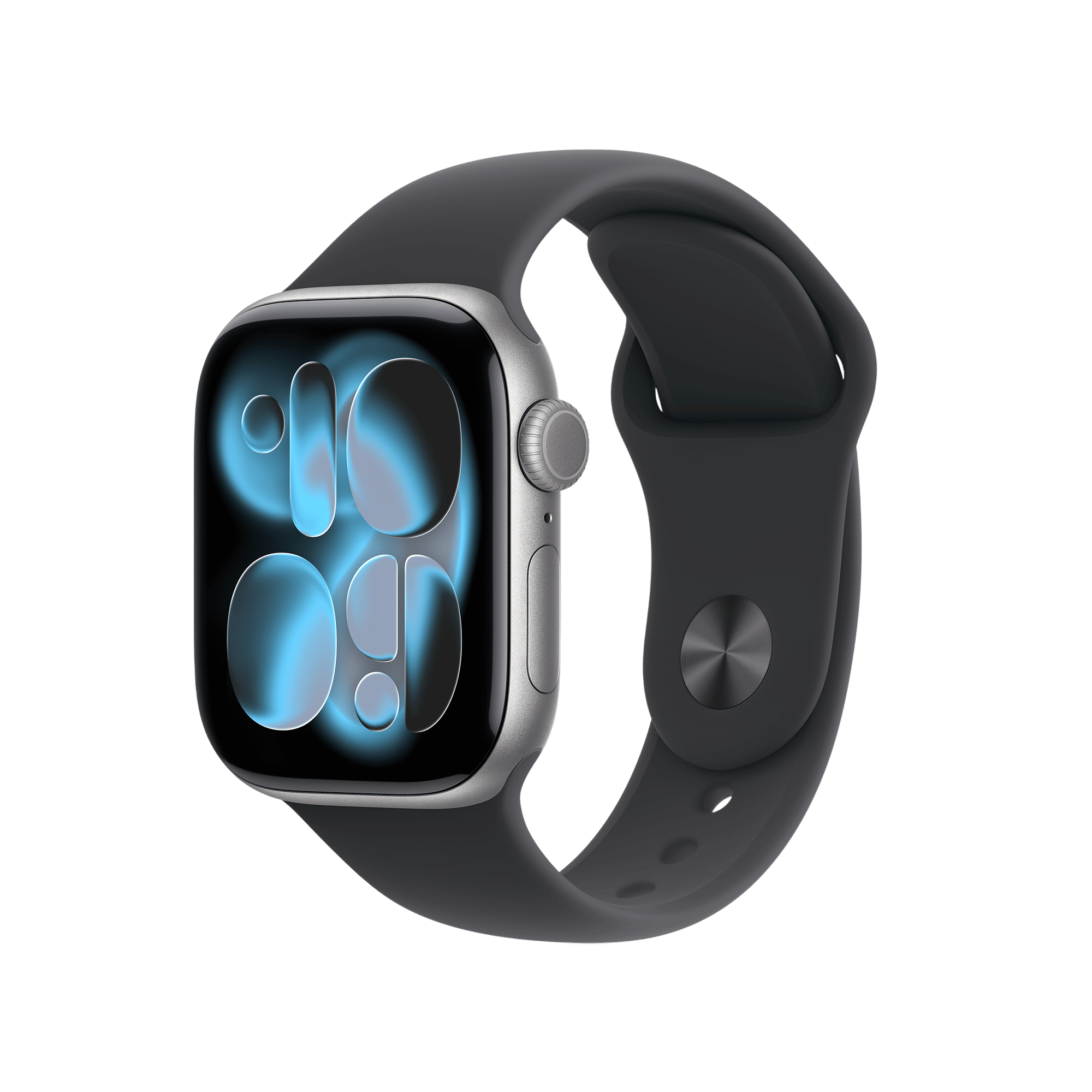 Apple Watch Series 11 GPS with Black Sport Band - M/L (42mm Retina LTPO3 OLED Display, Space Grey Aluminium Case)