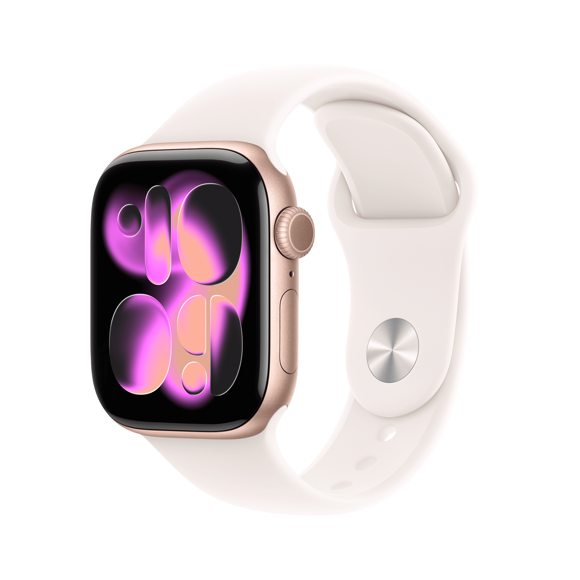 Apple Watch Series 11 GPS with Light Blush Sport Band - S/M (46mm Retina LTPO3 OLED Display, Rose Gold Aluminium Case)
