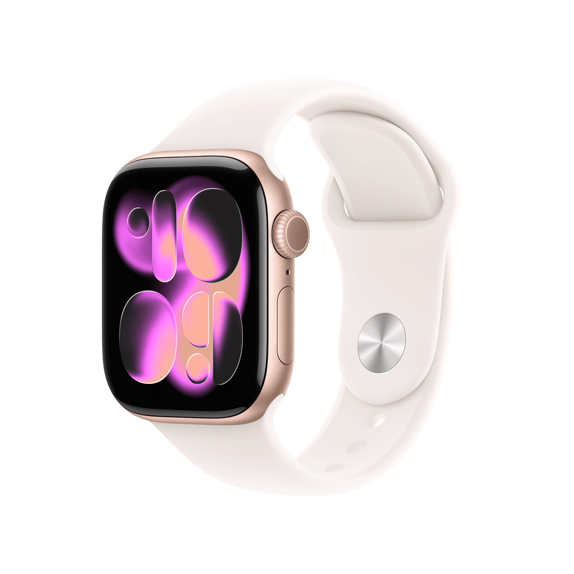 Apple Watch Series 11 GPS+Cellular with Light Blush Sport Band - M/L (42mm Retina LTPO3 OLED Display, Rose Gold Aluminium Case)