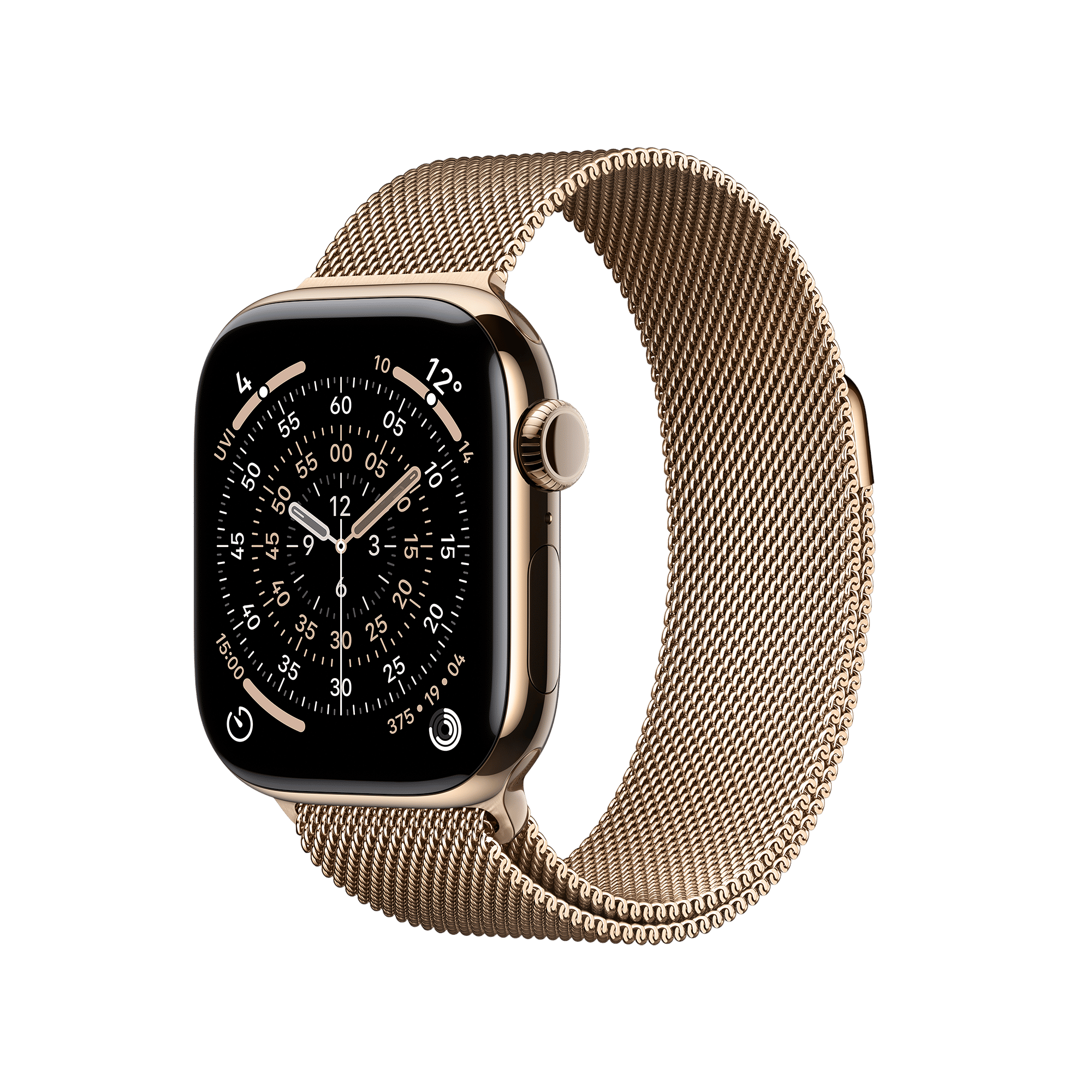 Apple Watch Series 11 GPS+Cellular with Gold Milanese Loop (42mm Retina LTPO3 OLED Display, Gold Titanium Case)