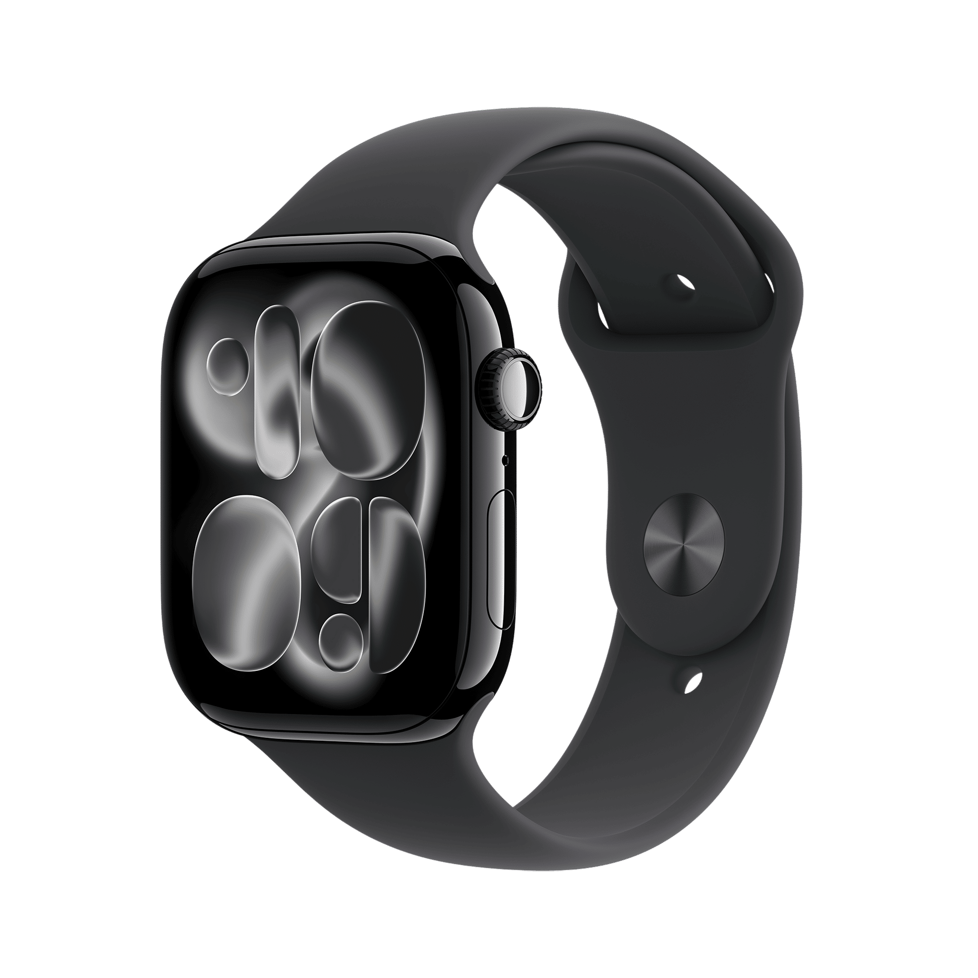 Apple Watch Series 11 GPS+Cellular with Black Sport Band - S/M (46mm Retina LTPO3 OLED Display, Jet Black Aluminium Case)