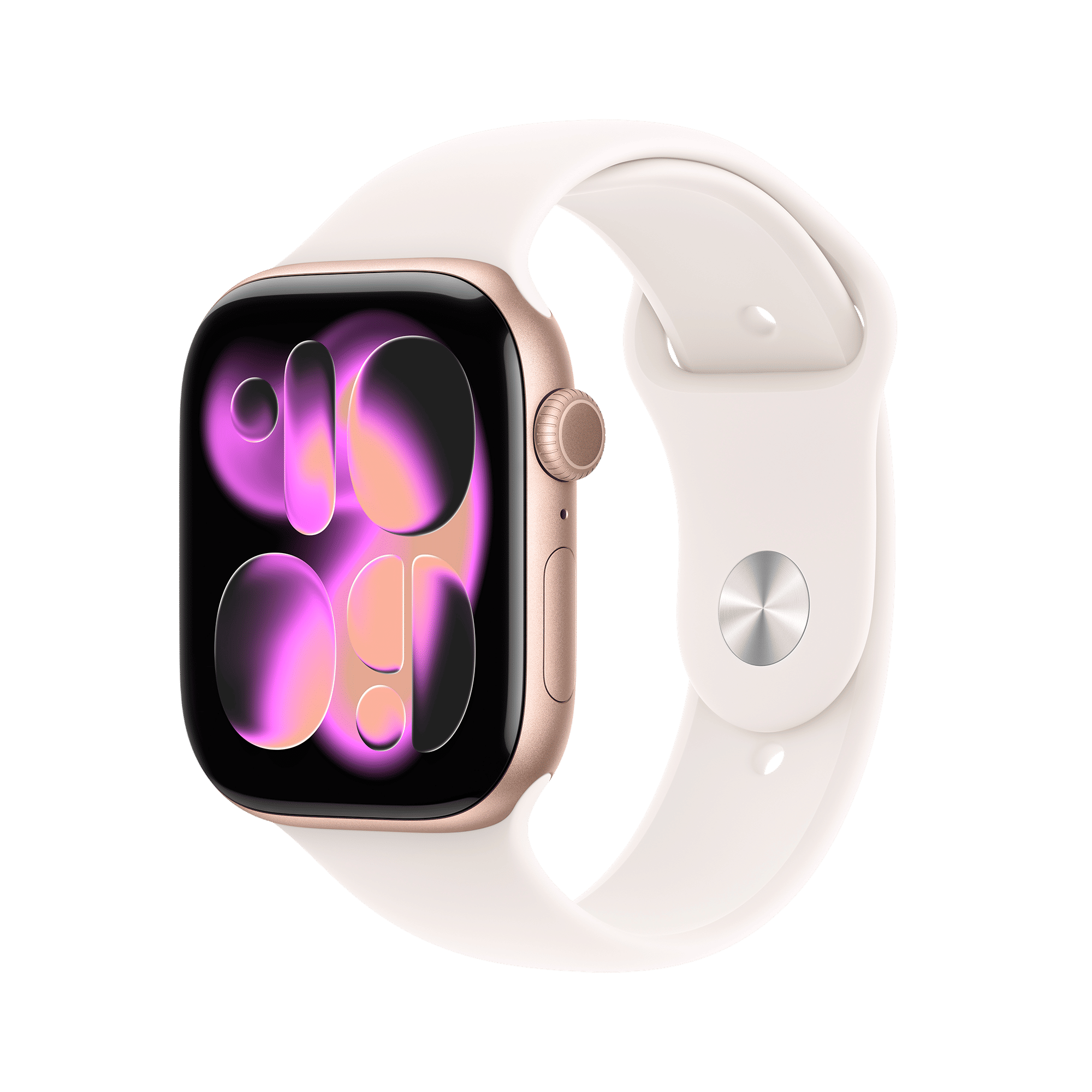 Apple Watch Series 11 GPS+Cellular with Light Blush Sport Band - S/M (46mm Retina LTPO3 OLED Display, Rose Gold Aluminium Case)