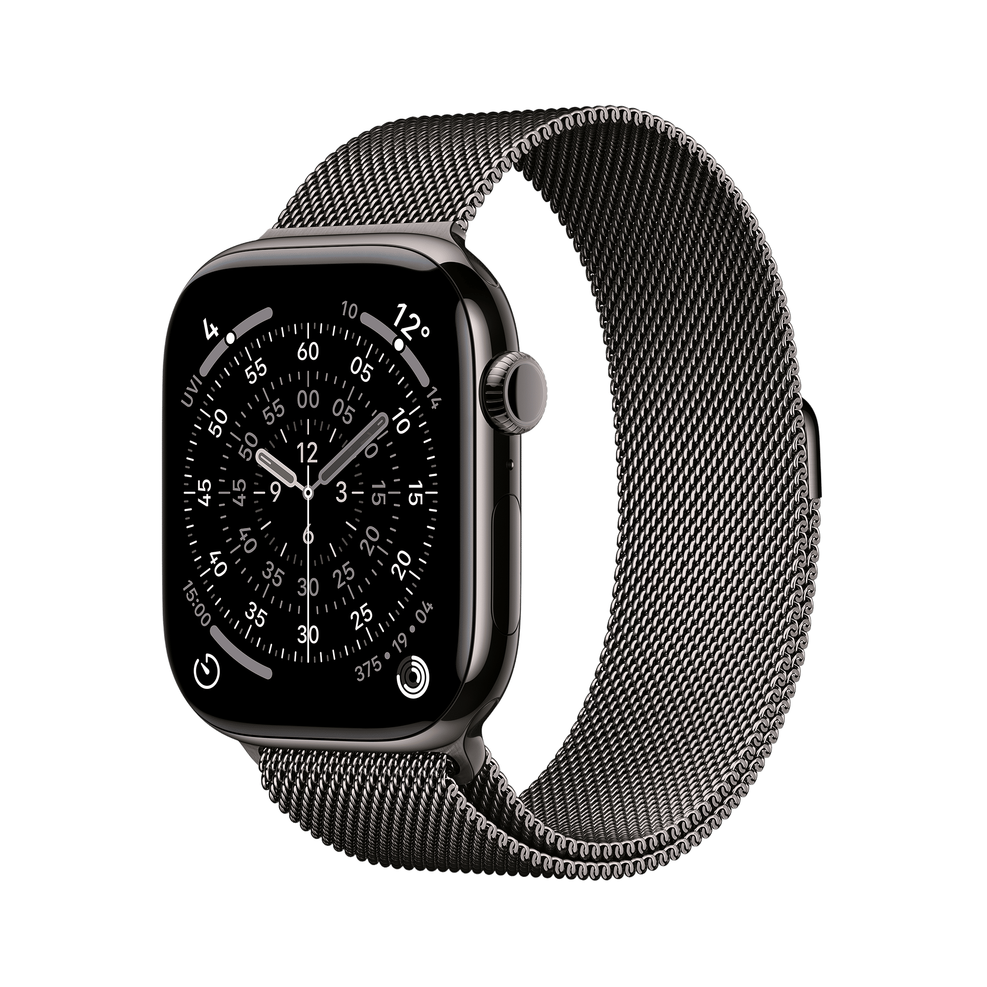 Apple Watch Series 11 GPS+Cellular with Slate Milanese Loop - M/L (46mm Retina LTPO3 OLED Display, Slate Titanium Case)