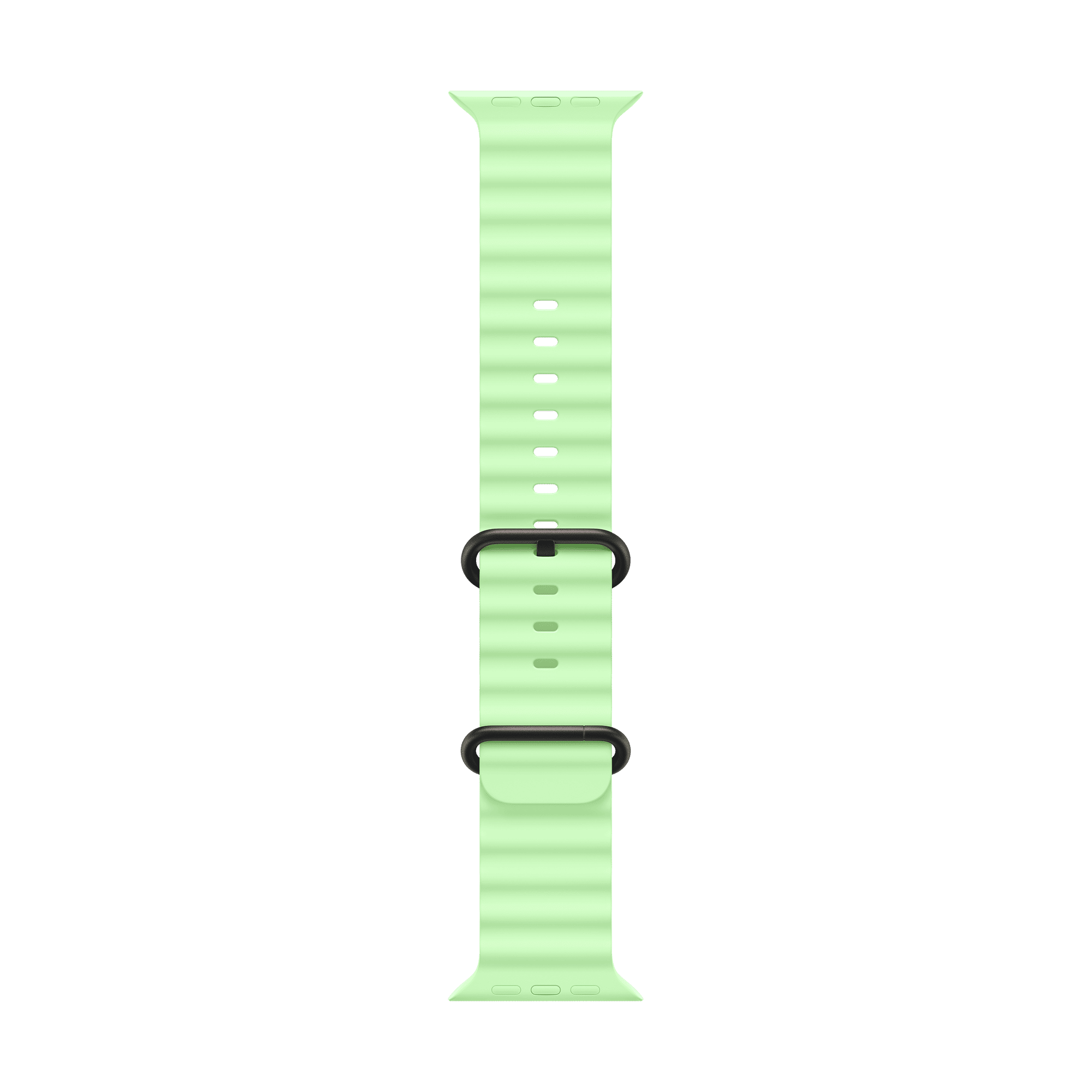 Apple Black Titanium & Fluoroelastomer Ocean Band for Apple (44mm / 45mm / 46mm / 49mm) (Corossion Resistant, Neon Green)-image-4