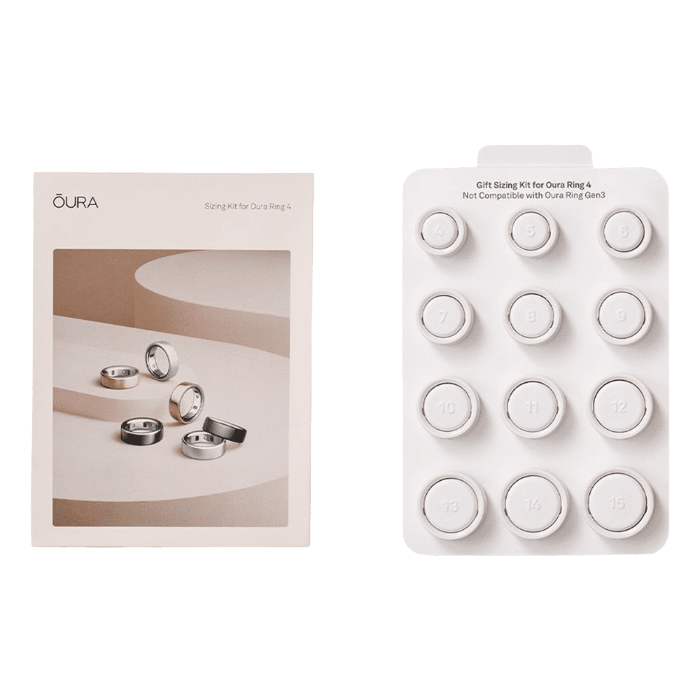 Oura Ring 4 Smart Ring Sizing Kit (Size 04 -15, White)-image-16