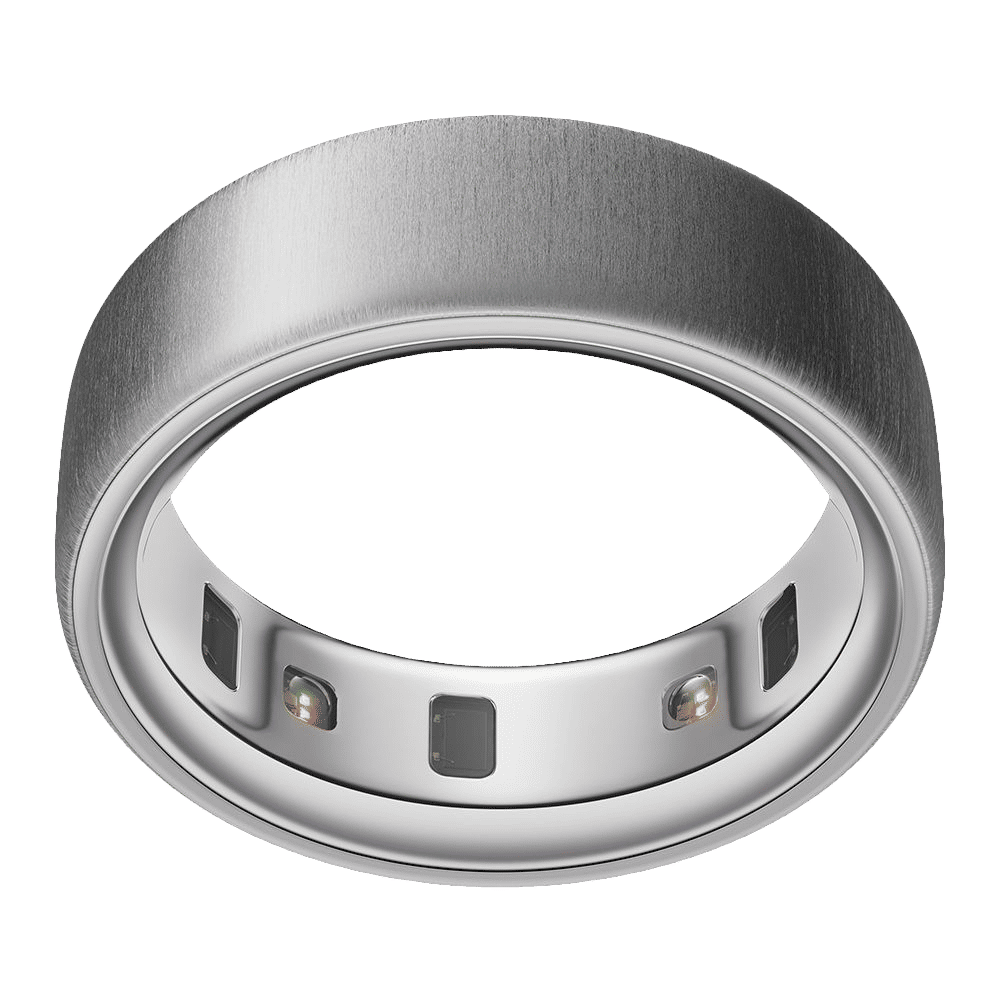 Oura Ring 4 Smart Ring with Activity Tracker (Buy Sizing Kit First, Size 13, Smart Sensing Technology, Brushed Silver)