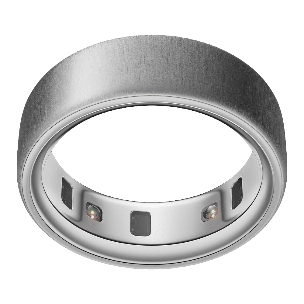 Oura Ring 4 Smart Ring with Activity Tracker (Buy Sizing Kit First, Size 15, Smart Sensing Technology, Brushed Silver)