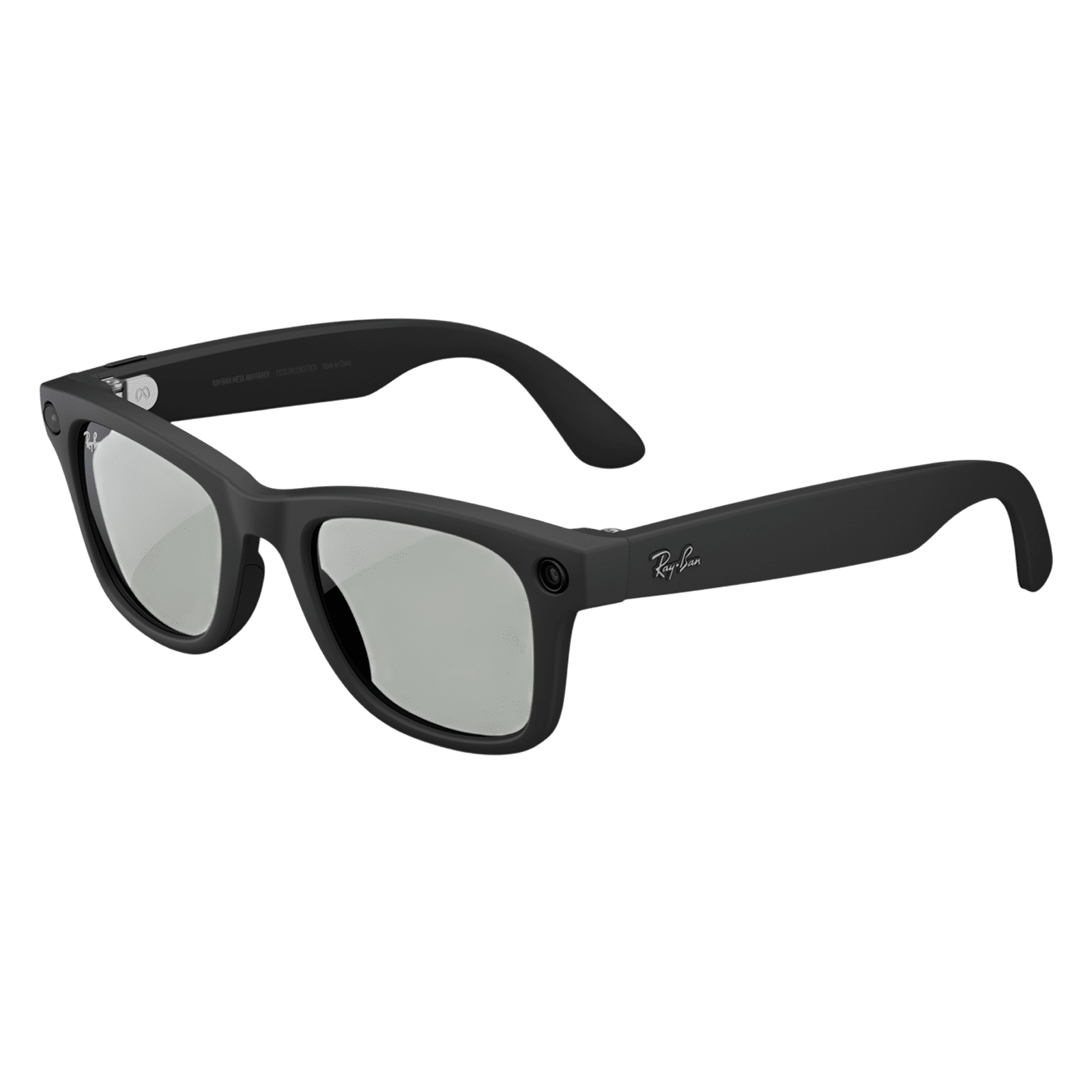 Ray-Ban Meta Wayfarer (Gen 1) AI Smart Glasses for Men, Women (12MP Ultra-Wide Camera, Meta AI, Open-ear Audio, Live Translation, Transitions Graphite Green Lenses, Standard, Matte Black)