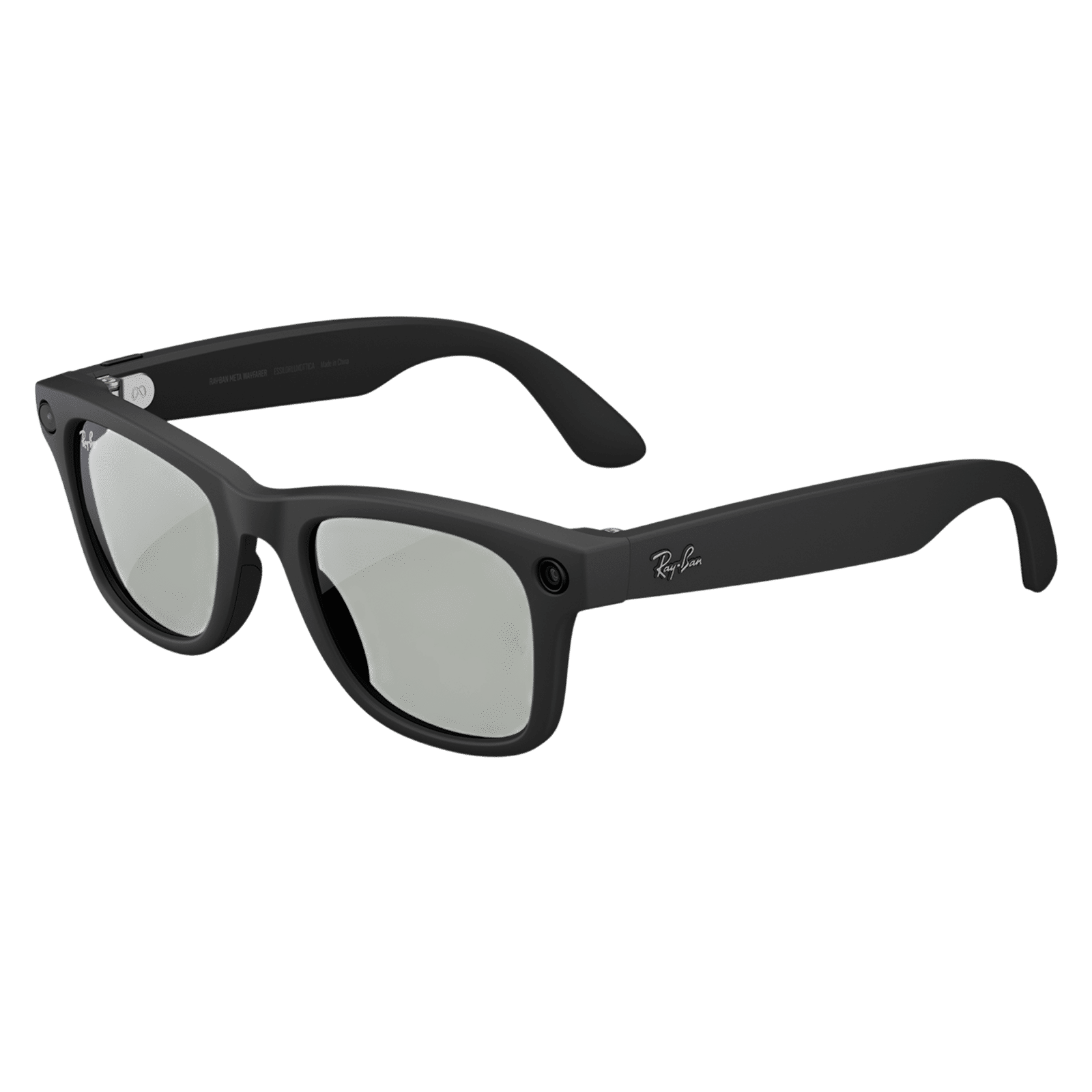 Ray-Ban Meta Wayfarer (Gen 1) AI Smart Glasses for Men, Women (12MP Ultra-Wide Camera, AI Voice Assistant, Open-ear Audio, Live Translation, Transitions Graphite Green Lenses, Large, Matte Black)
