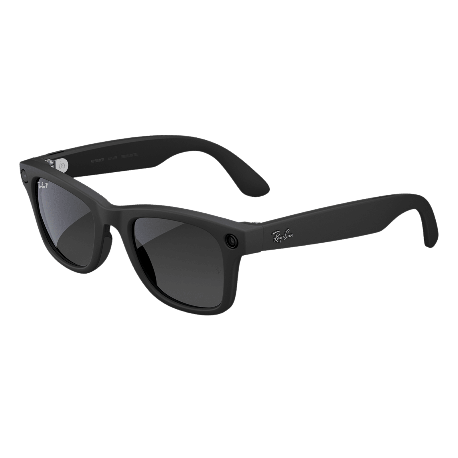 Ray-Ban Meta Wayfarer (Gen 2) AI Smart Glasses for Men, Women (12MP Ultra-Wide Camera, Meta AI, Open-ear Audio, Live Translation, Gradient Graphite Polarised Lenses, Standard, Matte Black)