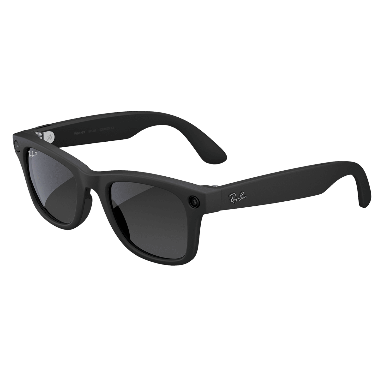 Ray-Ban Meta Wayfarer (Gen 2) AI Smart Glasses for Men, Women (12MP Ultra-Wide Camera, AI Voice Assistant, Open-ear Audio, Live Translation, Gradient Graphite Polarised Lenses, Large, Matte Black)