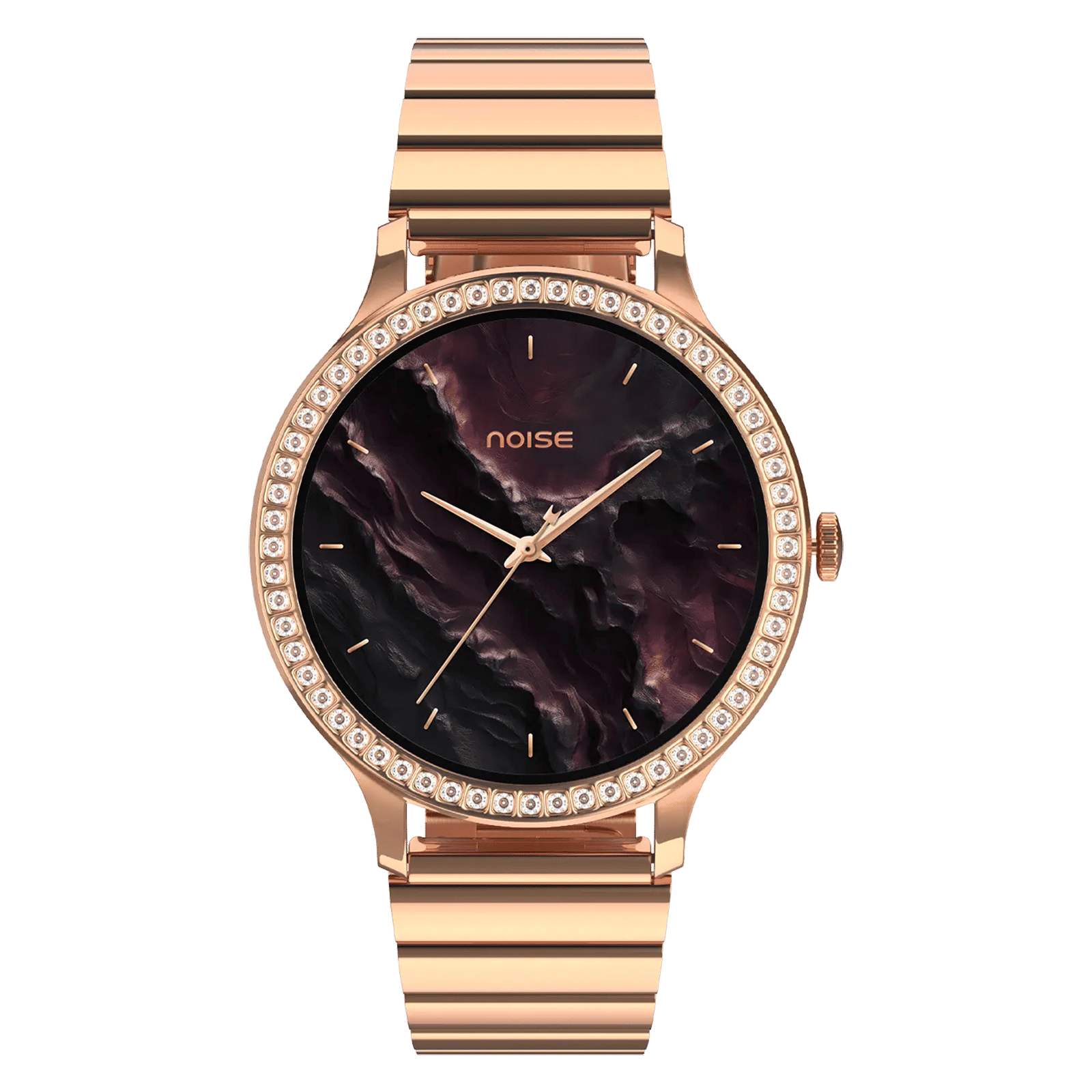 noise NoiseFit Diva Araya Smartwatch with Bluetooth Calling (32.51mm AMOLED Display, IP67 Dust & Water Resistance, Iconic Rose Gold Strap)