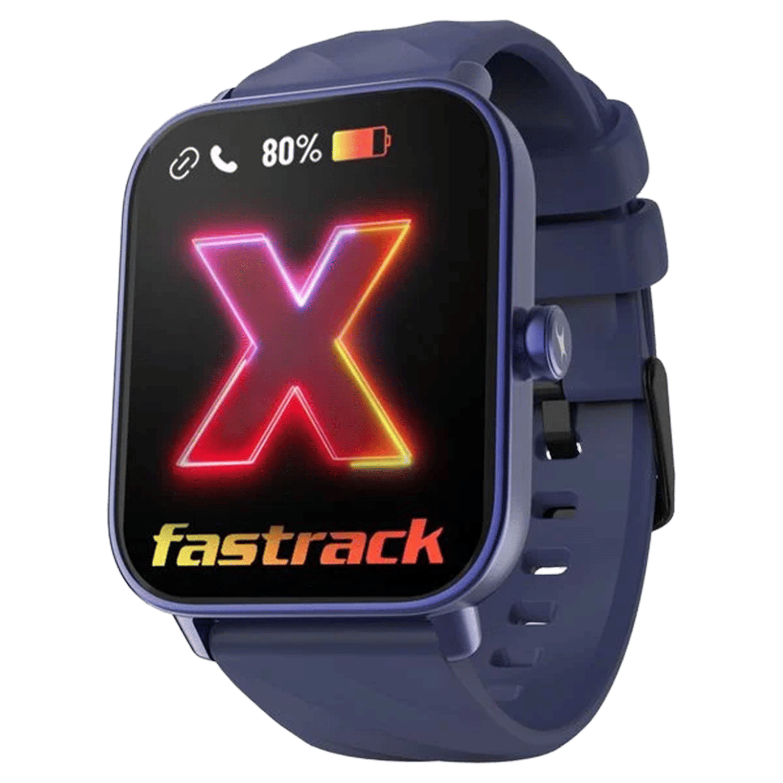 Fastrack Limitless Glide X Smartwatch with Bluetooth Calling (46.4mm UltraVU TFT HD Display, IP68 Water Resistant, Blue Strap)