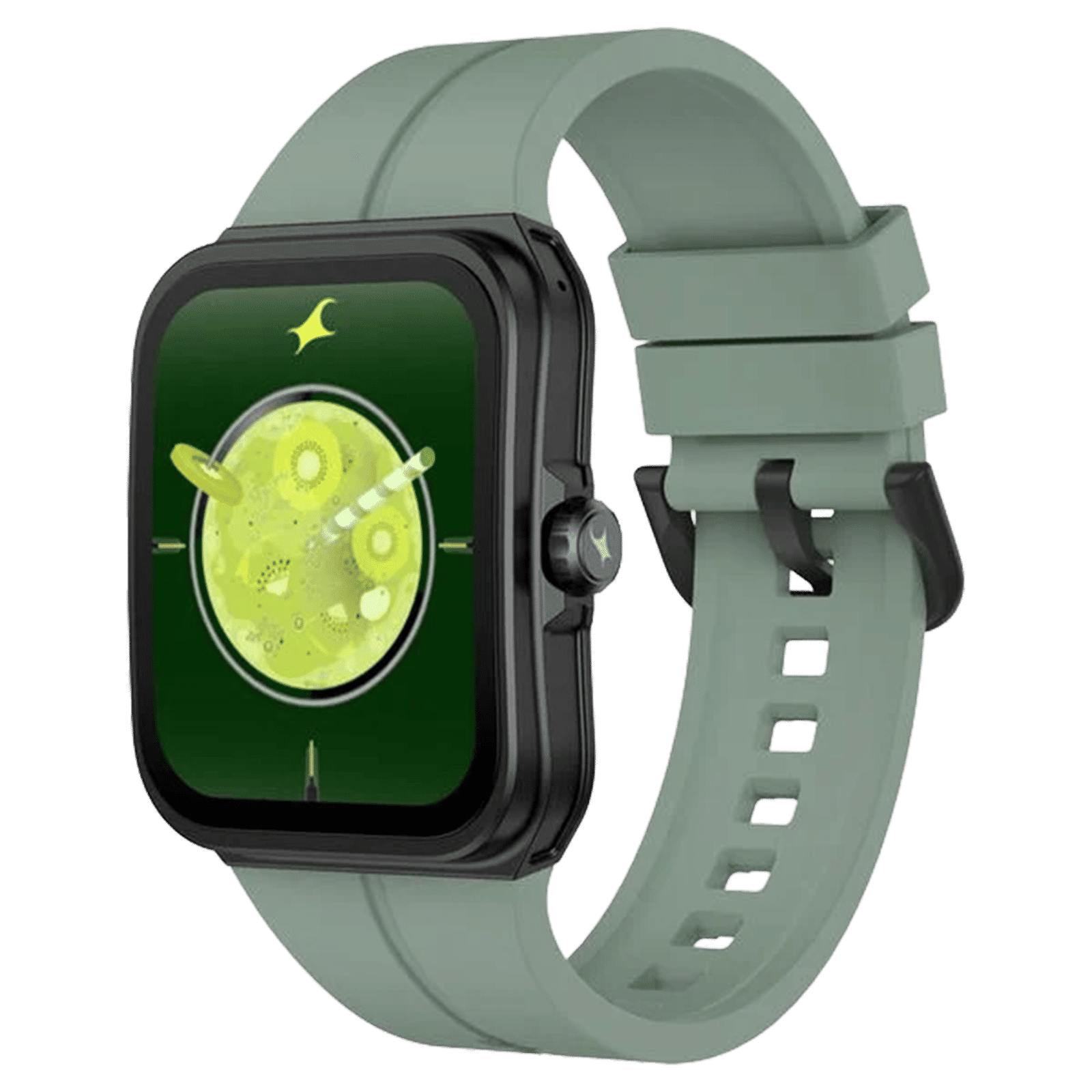 Fastrack VOX Neo Smartwatch with Bluetooth Calling (48mm Curved Ultra Vu TFT Display, IP68 Water Resistant, Green Strap)