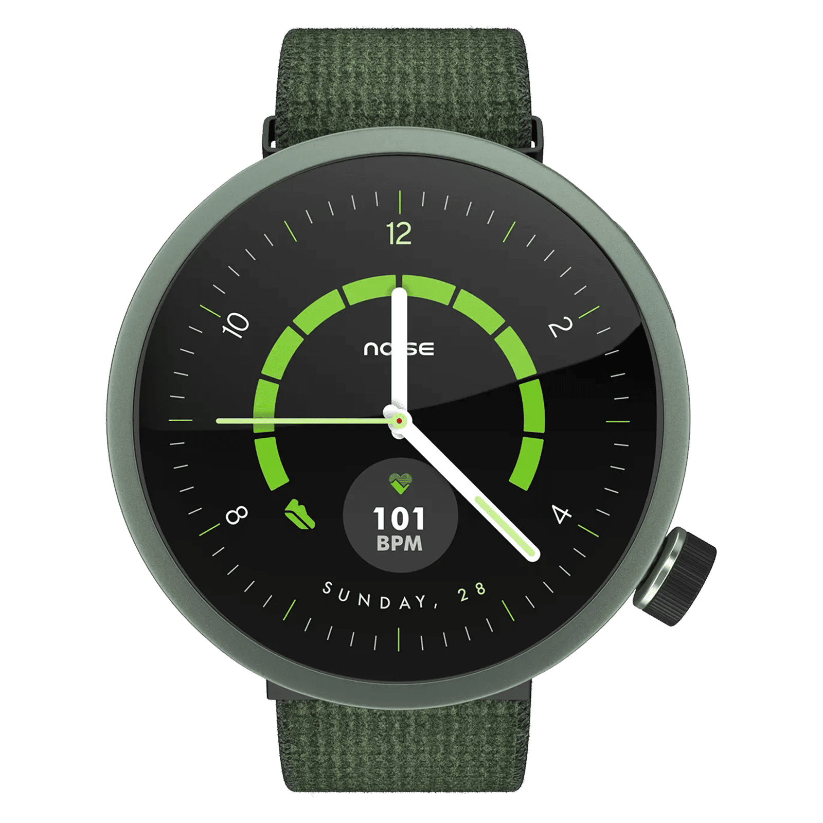 Noise ALT WATCH 1 Smartwatch Noise AI (33.5mm AMOLED Display, IP68 Dust & 1 ATM Water Resistance, Chosen Green Strap)
