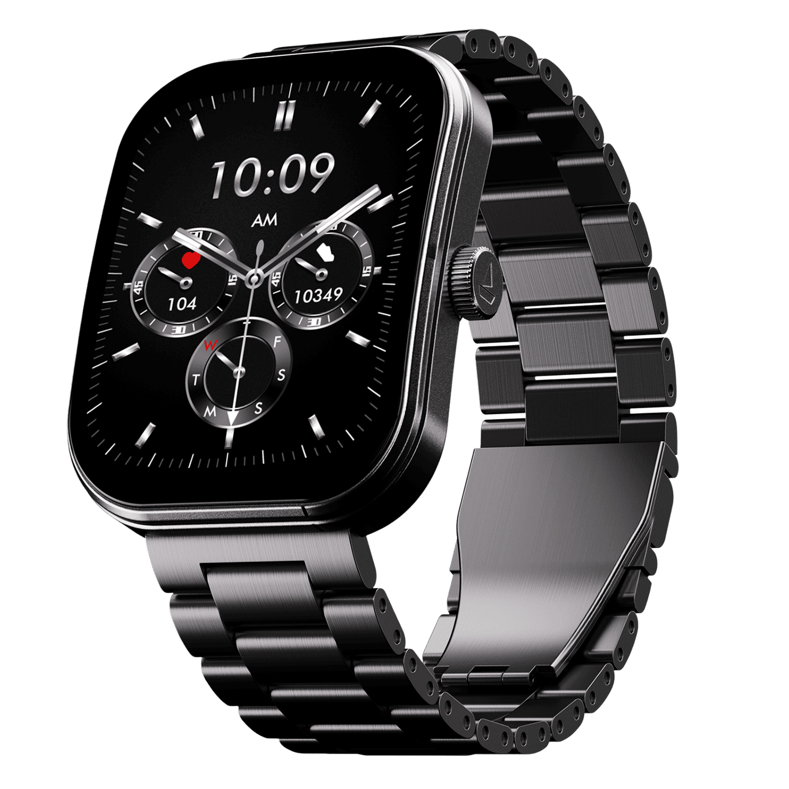 boAt Wave Sigma 3 Curv Smartwatch with Bluetooth Calling (51mm HD Display, IP68 Water Resistance, Steel Black Strap)