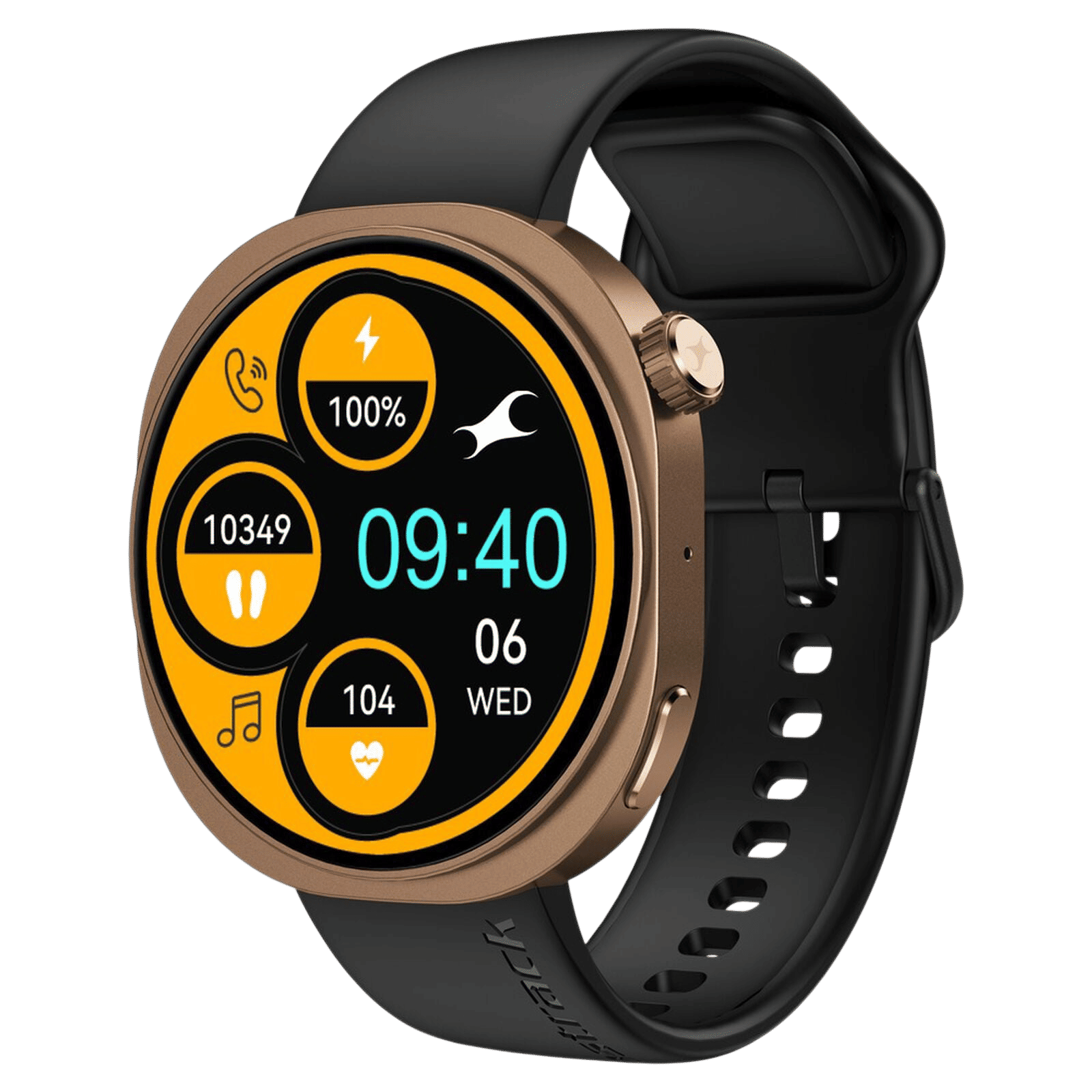 fastrack Revoltt R3 Pro Smartwatch with Bluetooth Calling (36.3mm AMOLED Display, IP68 Water Resistant, Copper & Black)