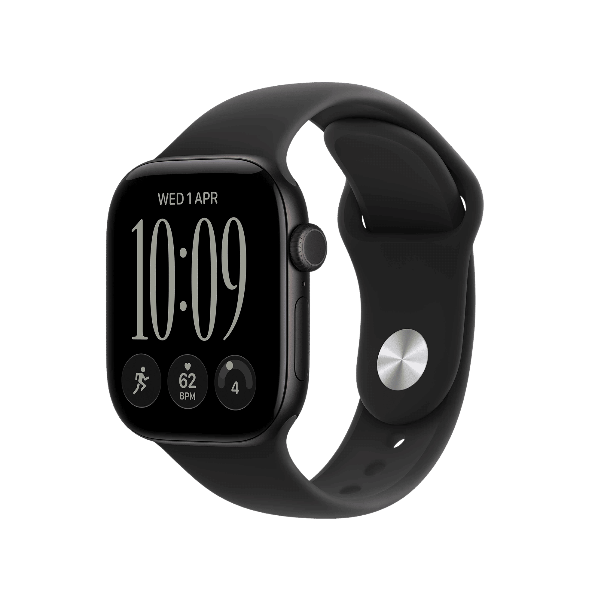 Apple Watch Series 12 GPS+Cellular with Black Sport Band - S/M (42mm Retina LTPO3 OLED Display, Black Aluminium Case)