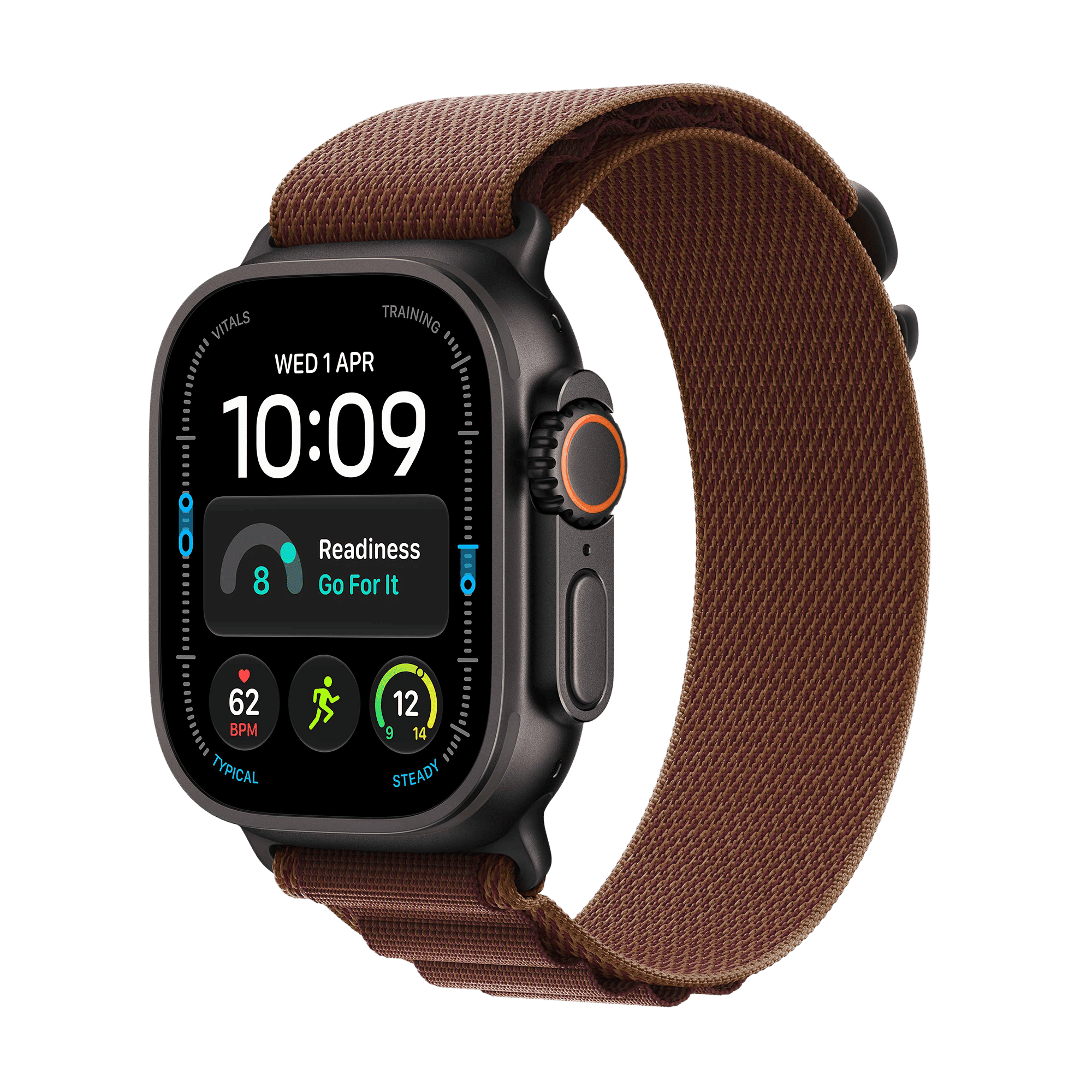 Apple Watch Ultra 4 GPS+Cellular with Burgundy Alpine Loop - M (49mm Retina LTPO3 OLED Display, Black Titanium Case)