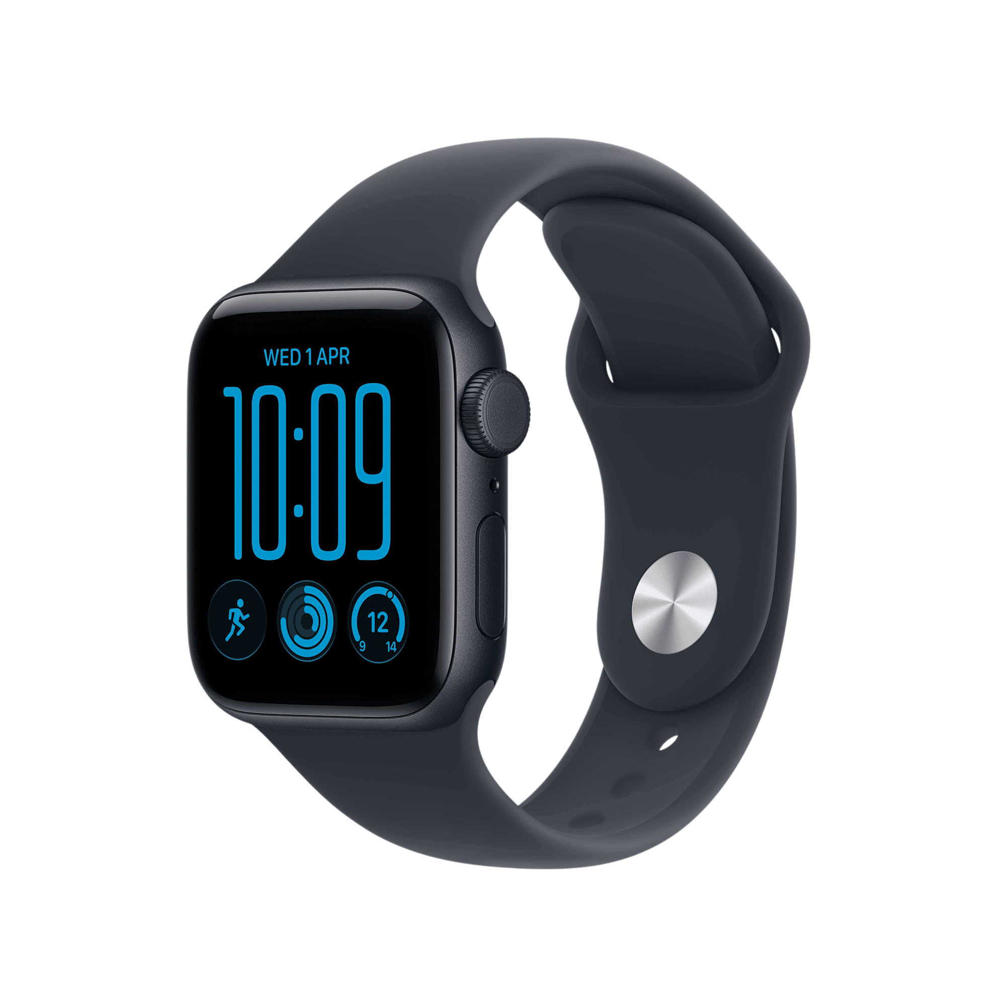Apple Watch SE 3 GPS with Navy Blue Sport Band - M/L (40mm Retina LTPO OLED Display, Midnight Aluminium Case)