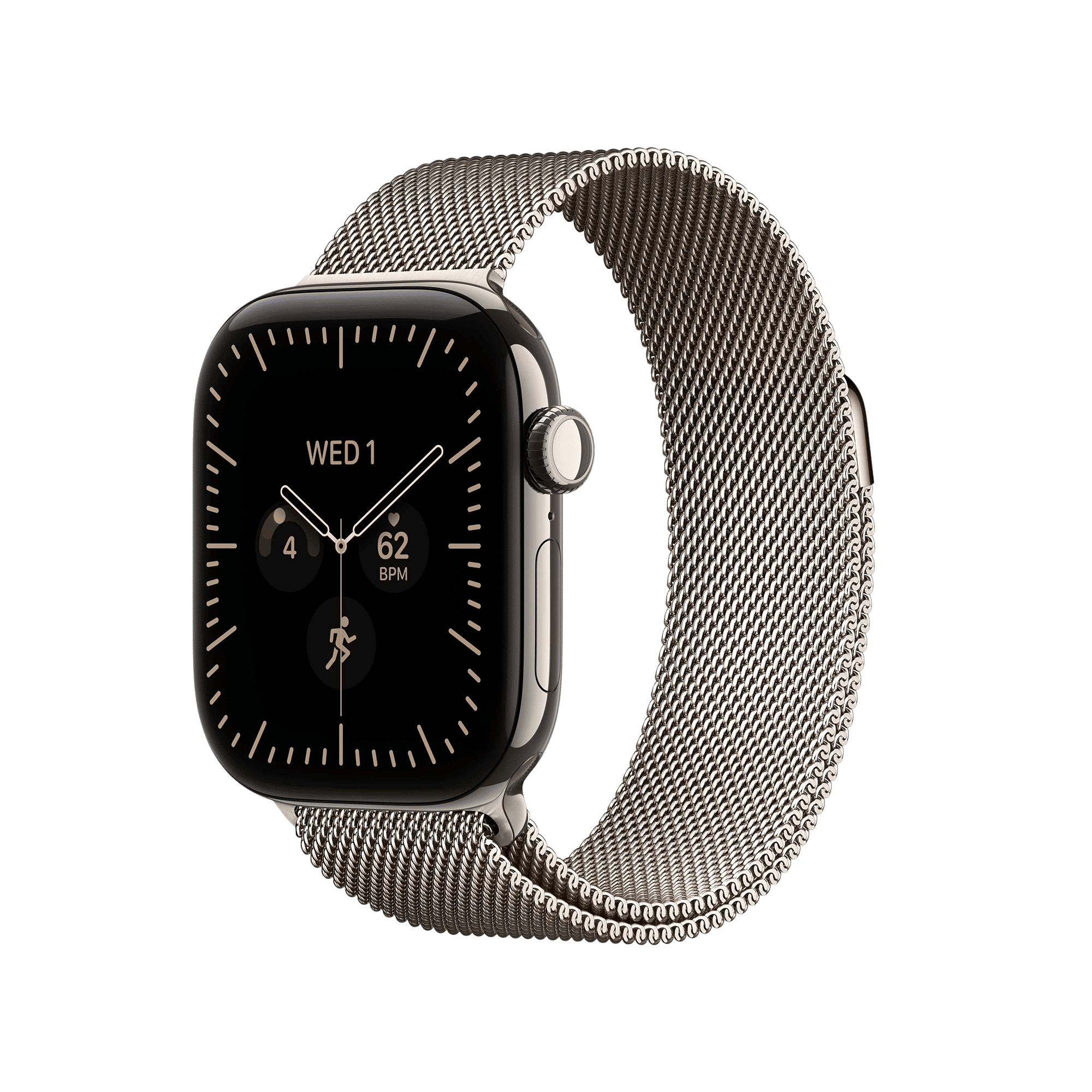 Apple Watch Series 12 GPS+Cellular with Natural Milanese Loop (42mm Retina LTPO3 OLED Display, Natural Titanium Case)