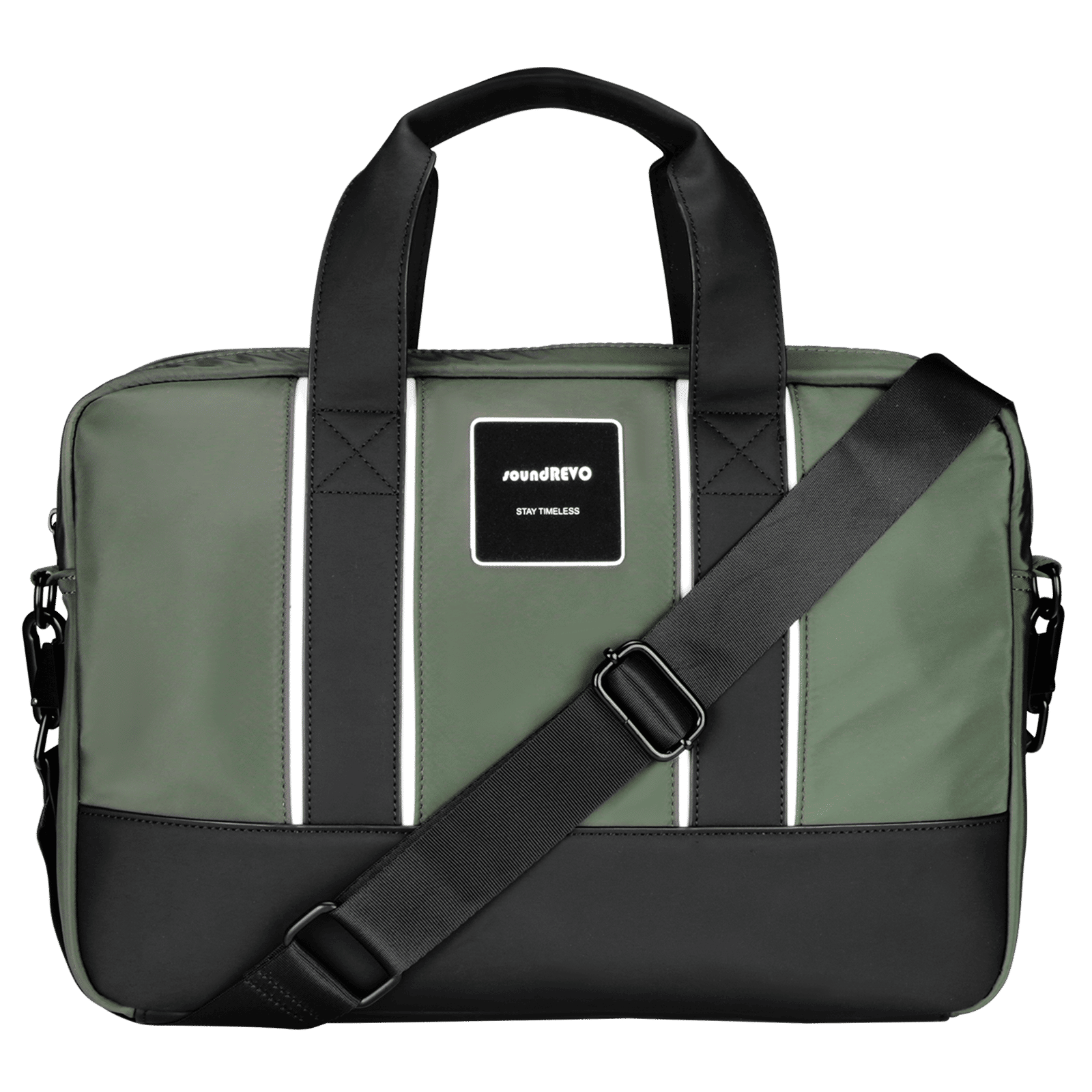 soundREVO Polyester, PU Fabric Laptop Business Messenger Bag for 14 Inch Laptop (6.91 L, Water Resistant, Green)