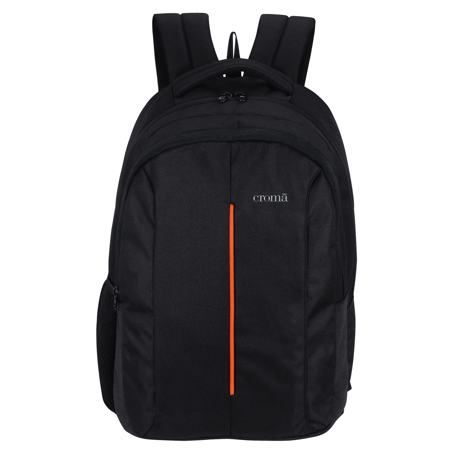 Croma AZ PU Leather Laptop Backpack for 14 Inch Laptop (16 L, Trolley Strap, Black)