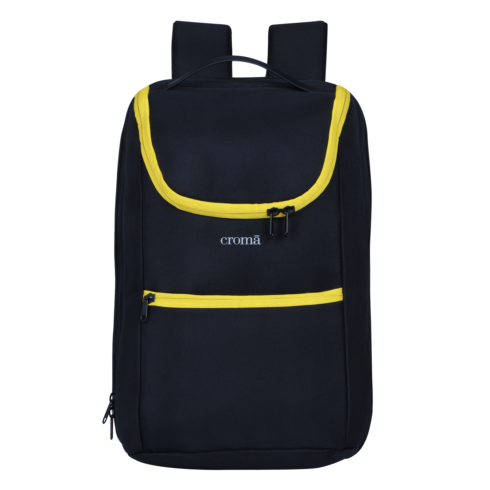 Croma MKB PU Leather Laptop Backpack for 16 Inch Laptop (17 L, Ergonomic Padded Shoulder Straps, Yellow)