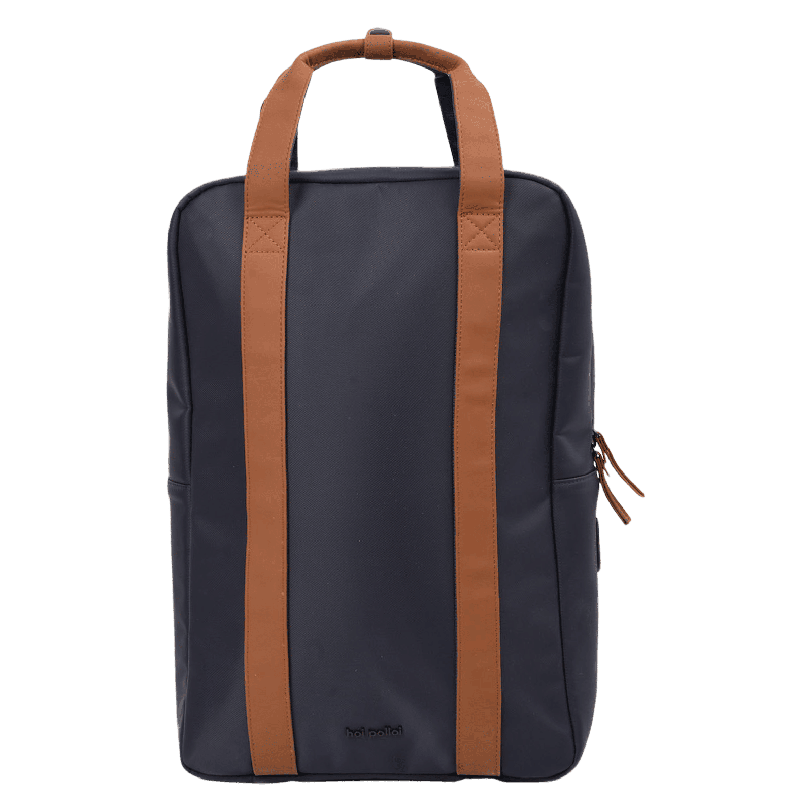 hoi polloi Stanly Nylon, Polyester, PU Laptop Backpack for 16 Inch Laptop (13.8 L, Water Resistant, Starry Night Blue & Tan)