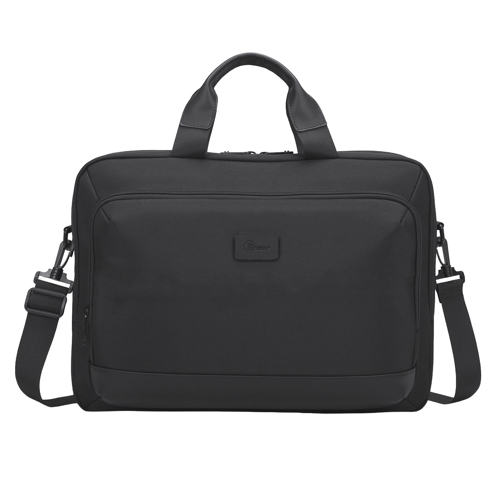 Sunmi Polyester Laptop Business Messenger Bag for 15.6 Inch Laptop (10 L, Front Zipper Pocket, Black)