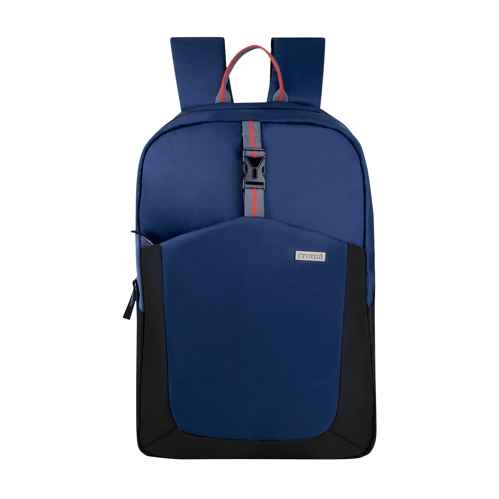 Croma Polyester Backpack for 15.6 Inch Laptop (17L, Water Bottle Pocket, Blue)