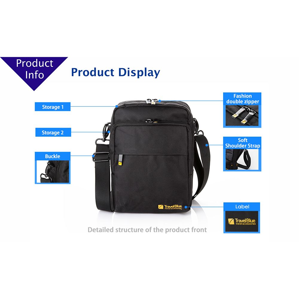 Buy Travel Blue Polyester Executive Bag (TB-811, Black) Online Croma