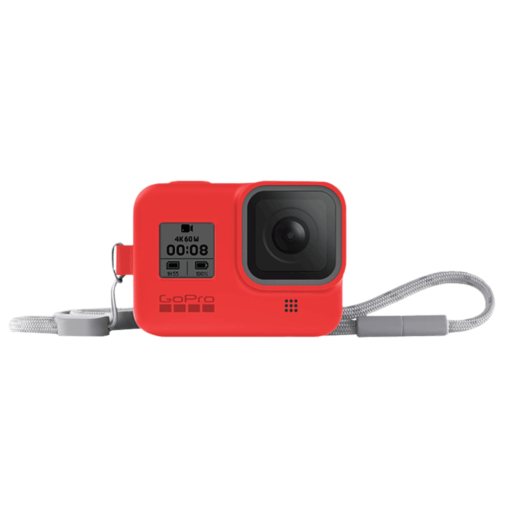 GoPro Sleeve for Action Camera (Adjustable Lanyard, AJSST-008, Firecracker Red)