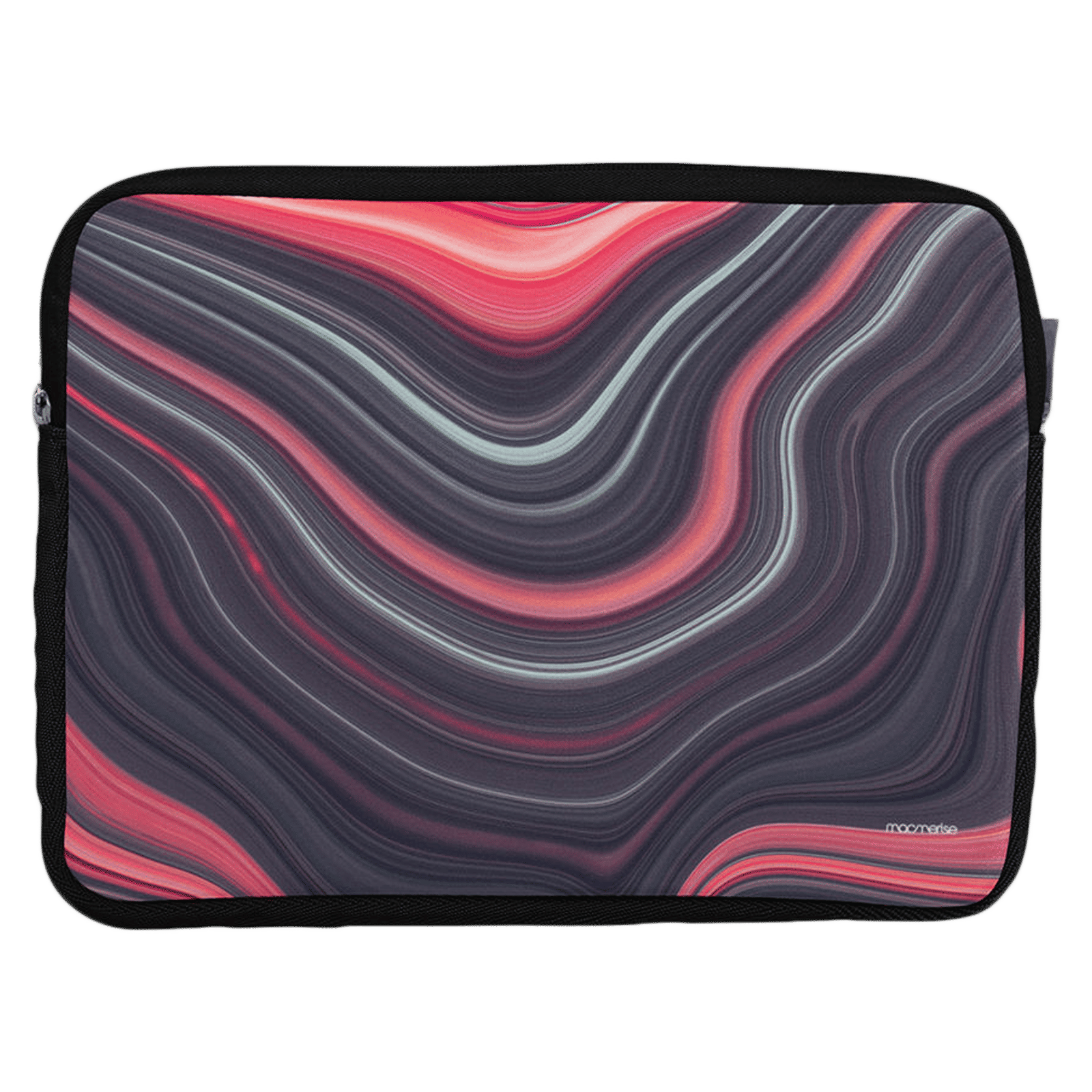 macmerise Liquid Funk Black Neoprene Sleeve for 13 Inch Laptop (Matte Finish, L13SLEVSM4296, Multicolor)