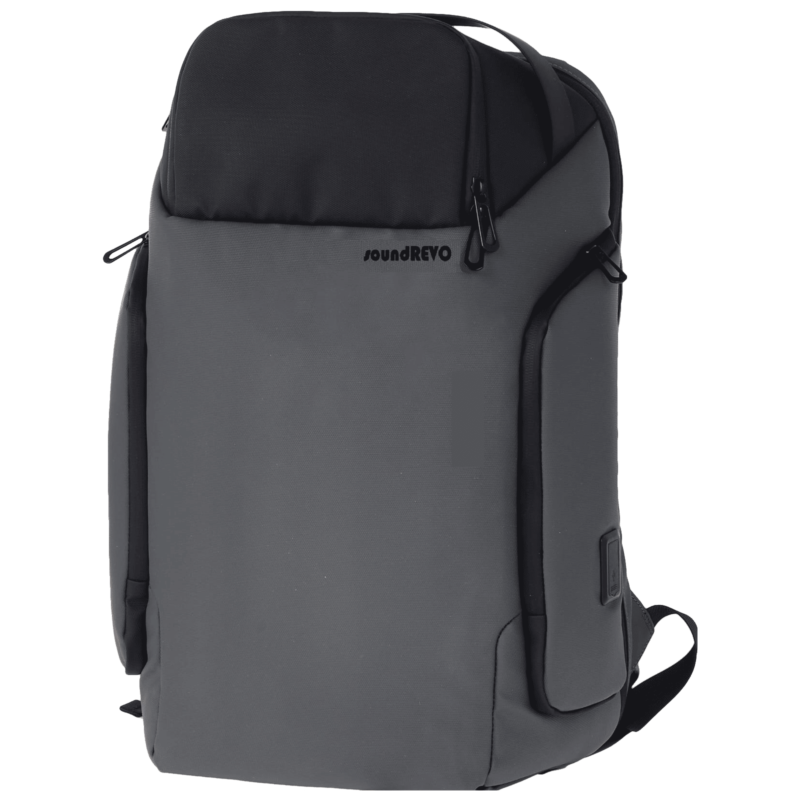 SoundRevo 21 Litres Polyester Backpack ( Water Resistant, SRSC21GBKA0165, Grey )