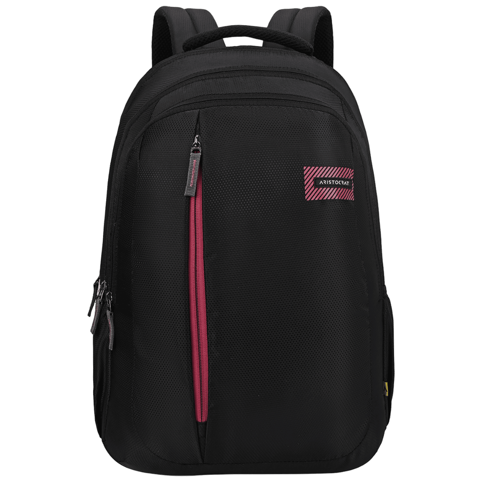 Aristocrat VORTEX 300D STAR DOBBY PU Laptop Backpack for 14 Inch Laptop (Spacious Compartment, Black)