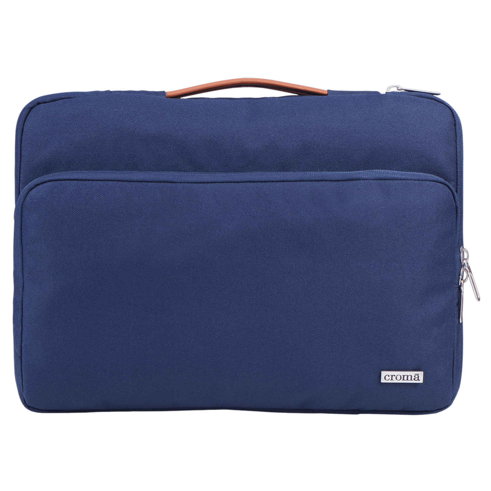 Croma Polyester Laptop Sleeve for 15.6 Inch Laptop (Single Grab Handle, Navy Blue)