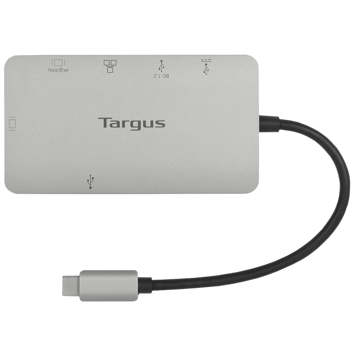 Targus USB 3.2 Type C to USB 3.2 Type C, USB 3.2 Type A, RJ45, HDMI Type A, VGA Port Docking Station (100 Watt Power Delivery, Grey)