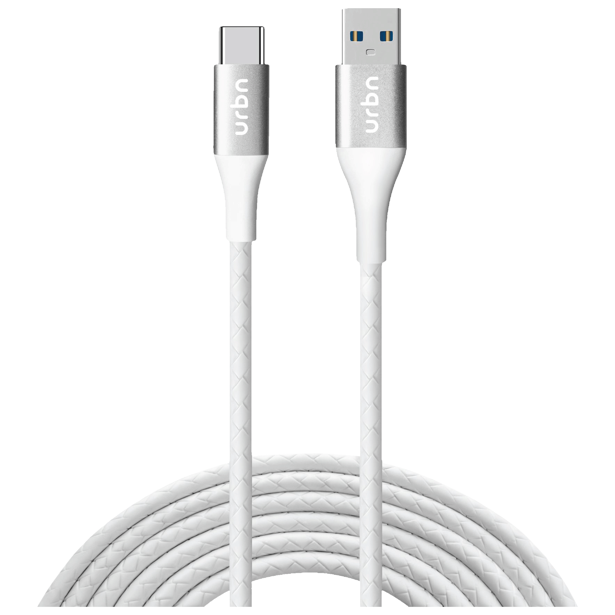 urbn Type A to Type C 3.9 Feet (1.2M) Cable (Tangle Free Design, White)