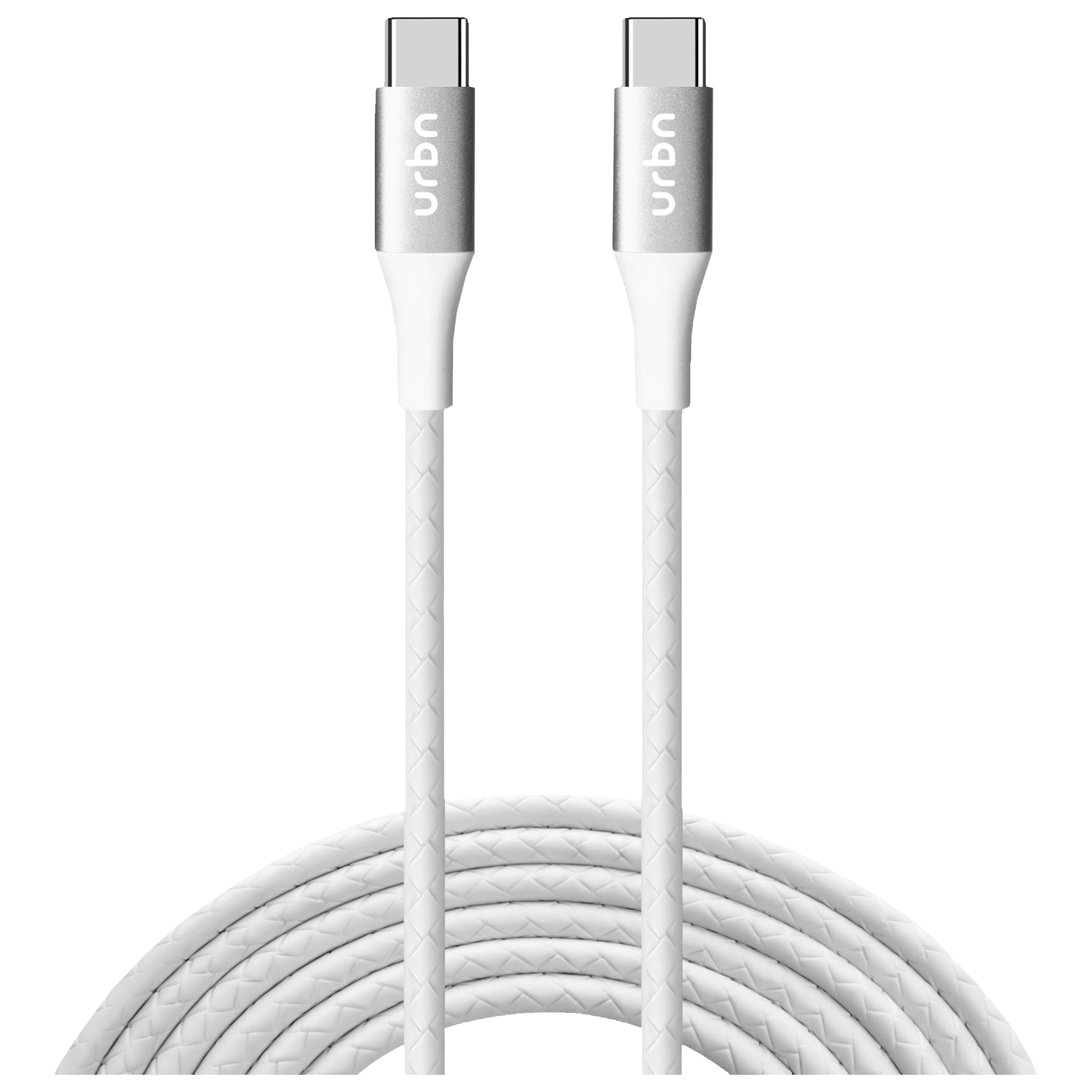 urbn Type C to Type C 3.9 Feet (1.2M) Cable (Tangle Free Design, White)