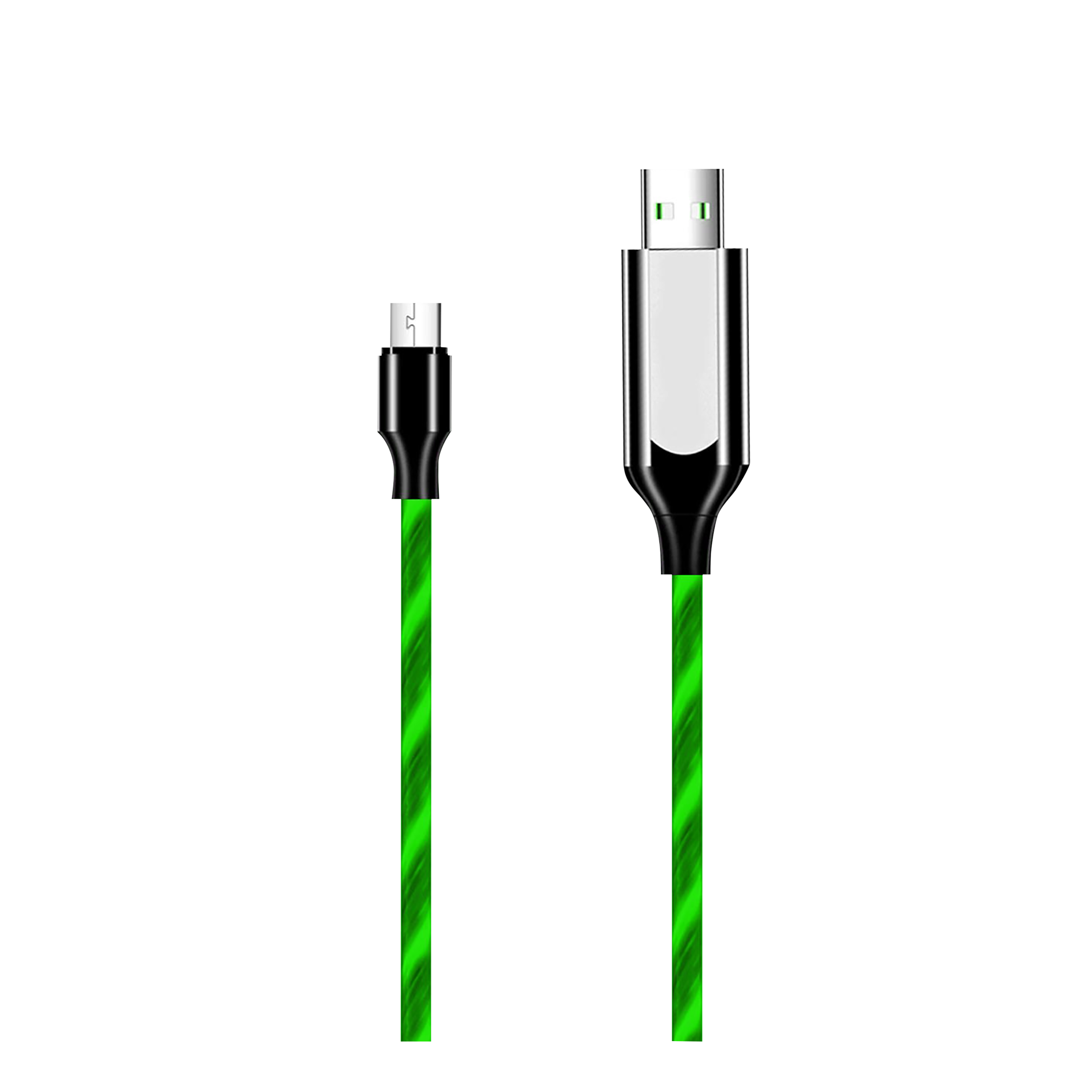 Macmerise Illume Type A to Micro USB 3.3 Feet (1M) Cable (LED Light Flow, Green)