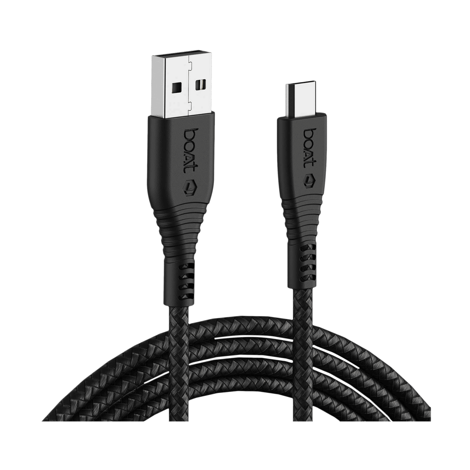 boAt 55 Type A to Micro USB 4.9 Feet (1.5M) Cable (Tangle-free Design, Black)