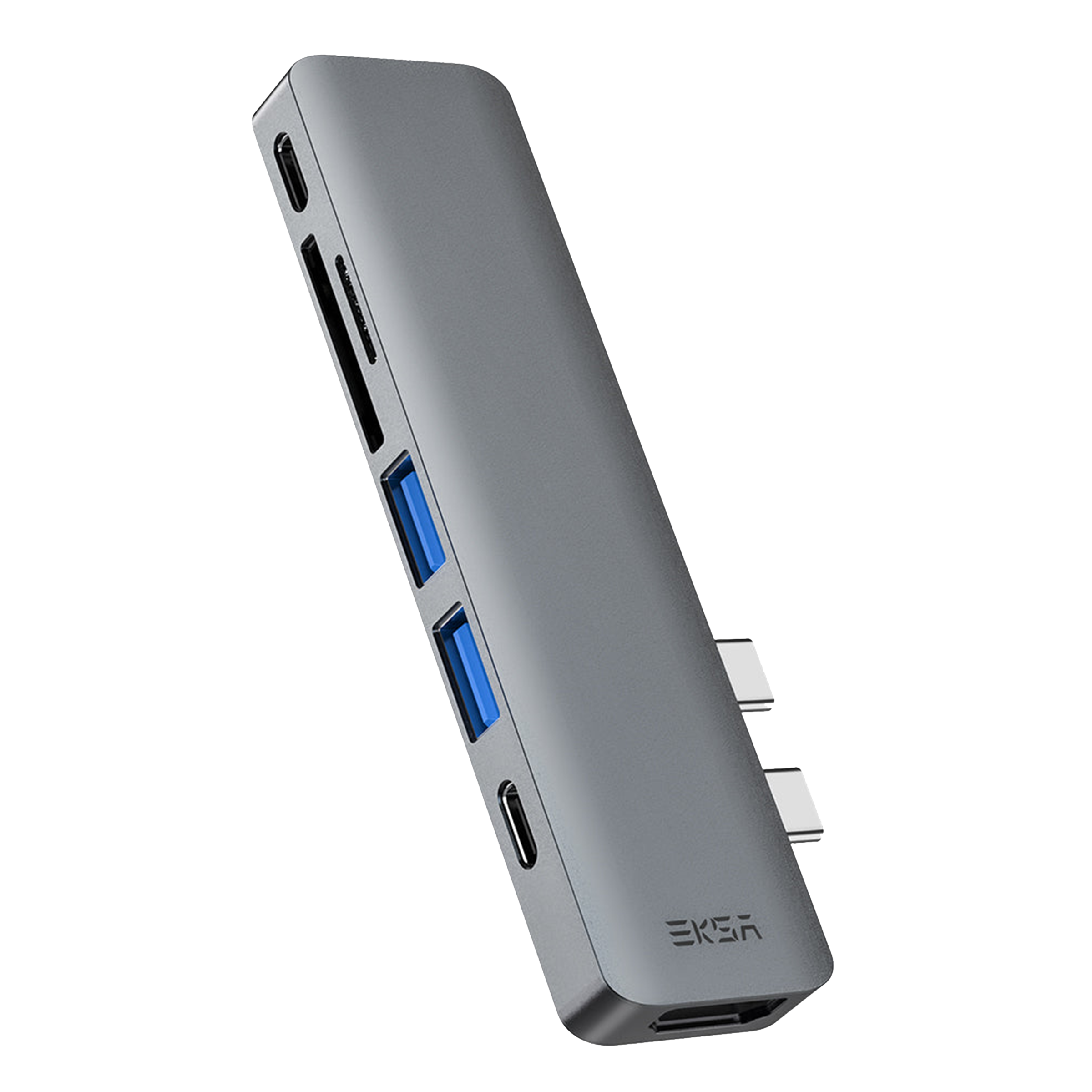 EKSA USB (Type-C) to USB 3.0 Multi-Port Hub (7-in-2, ET8, Grey)