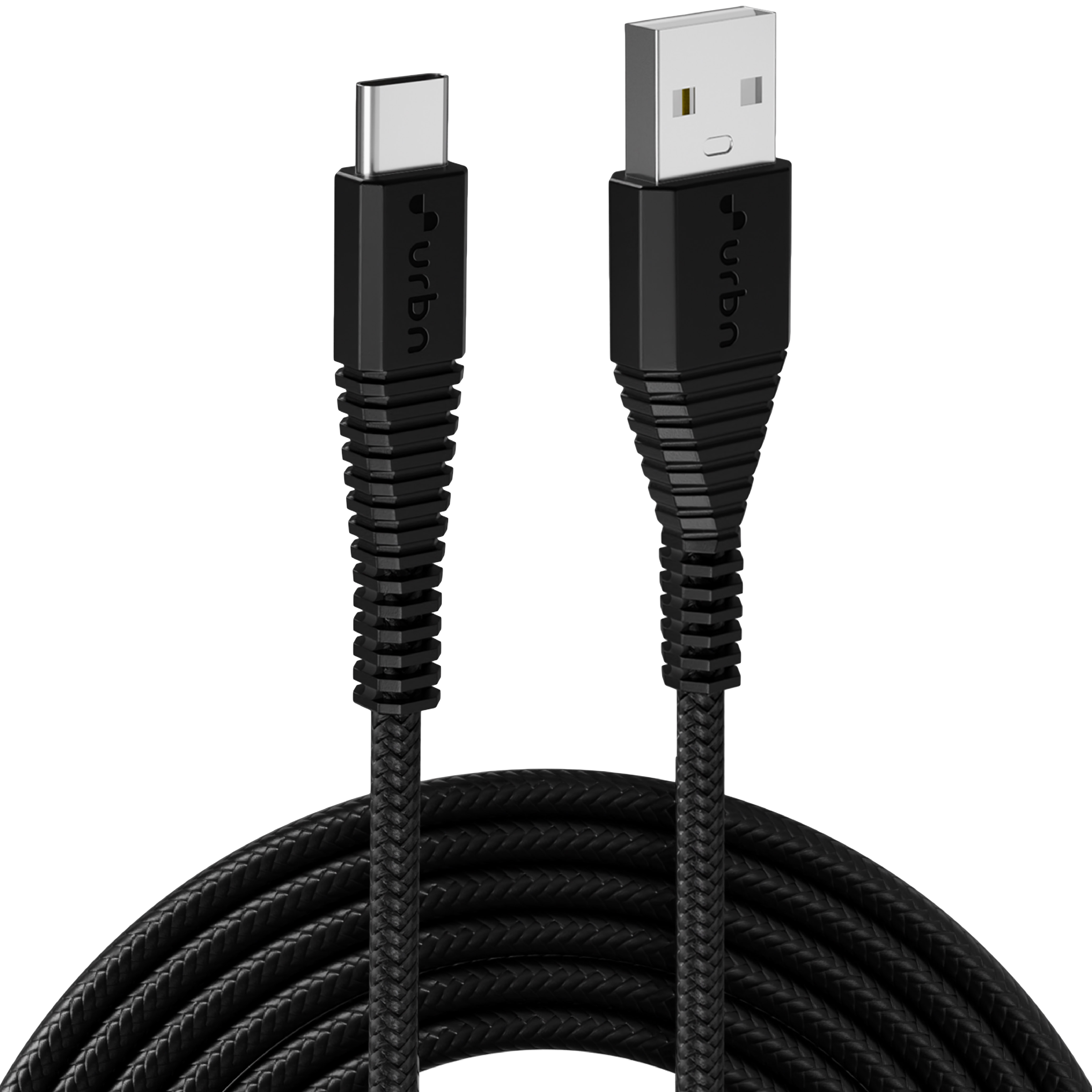 urbn Type C to Type B 4.95 Feet (1.5 M) Cable (Tangle-free Design, Black)