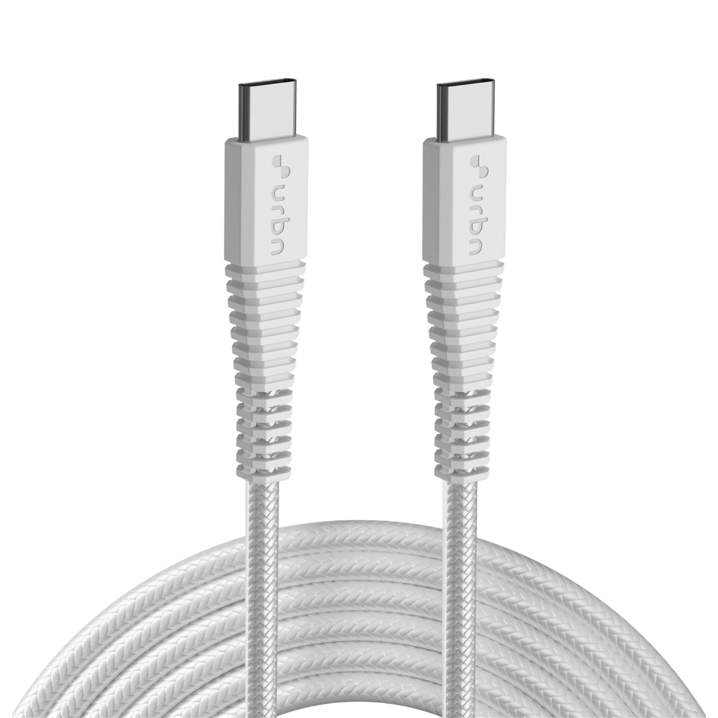 urbn Type C to Type C 4.95 Feet (1.5 M) Cable (Tangle-free Design, White)
