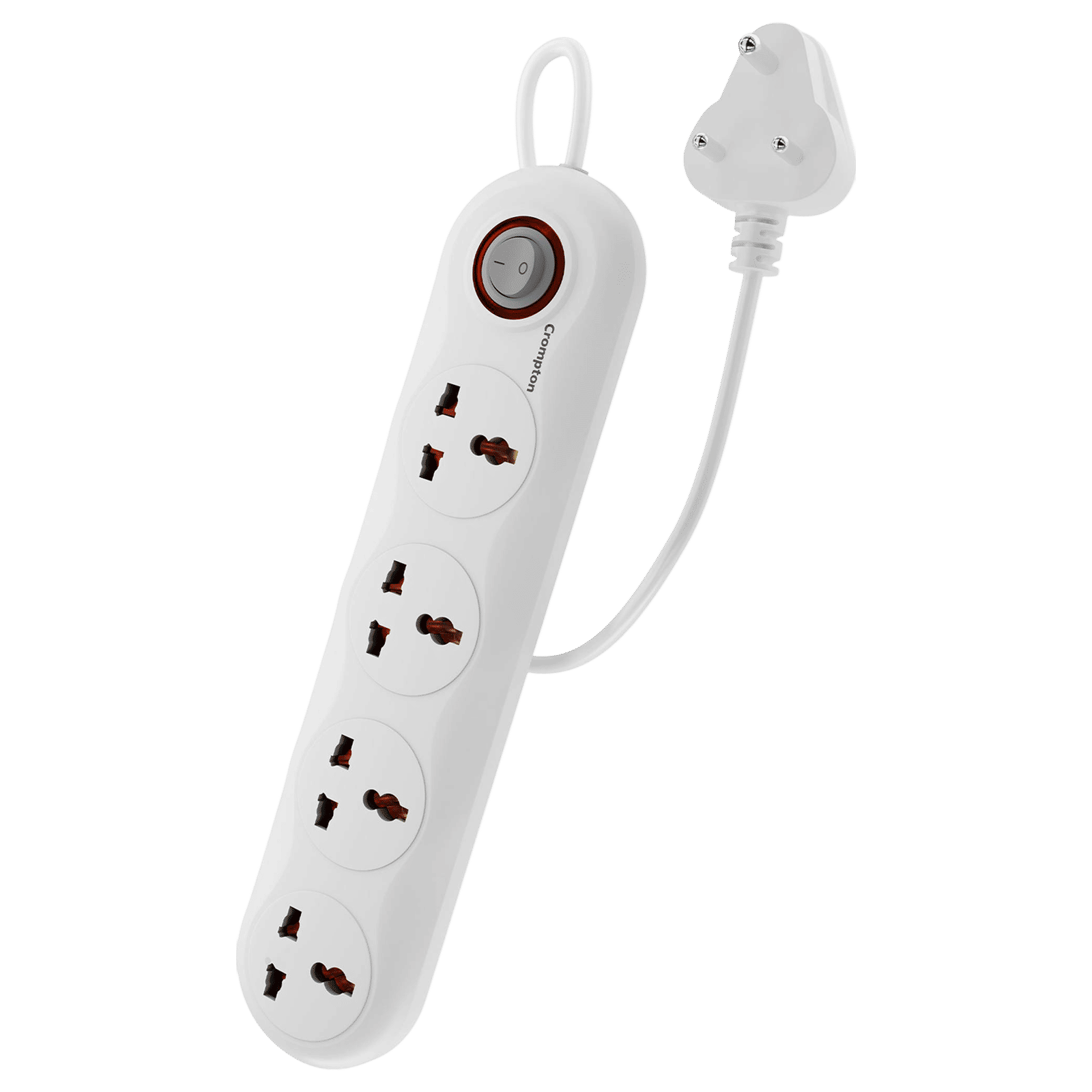 Crompton Powerbox Alpha WX 6 Amps 4 Sockets Extention Board (2 Meters, Single Power Switch, LEDPBALPHAWX, White)