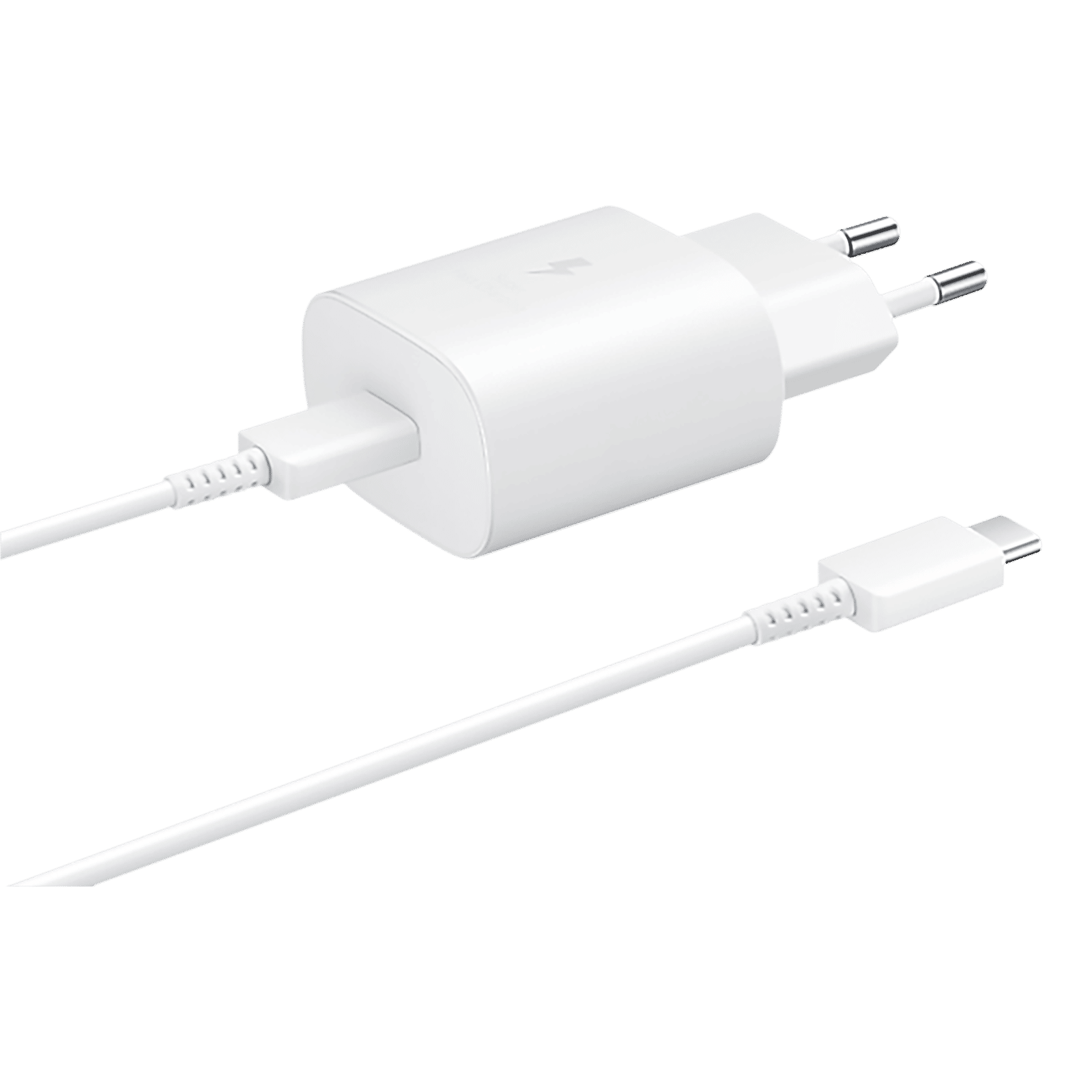 SAMSUNG 25W Type C Fast Charger (Adapter Only, Support PD PPS, White)