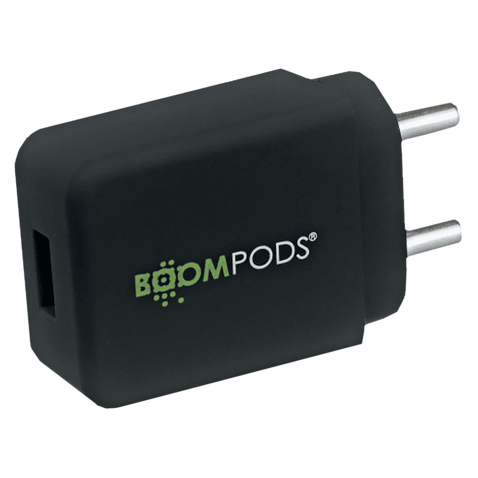 Boompods Type A Fast Charger (Adapter Only, Support QC Charging, Black)