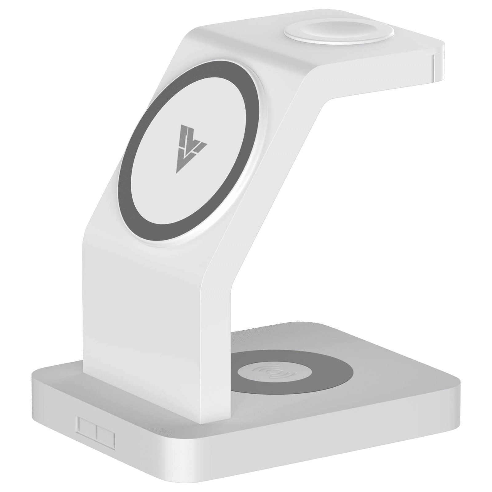 Vaku Luxos Trinity 3IN1 23W Wireless Charging Stand for iOS and Apple Watch (Qi Certified, Short Circuit Protection, White)